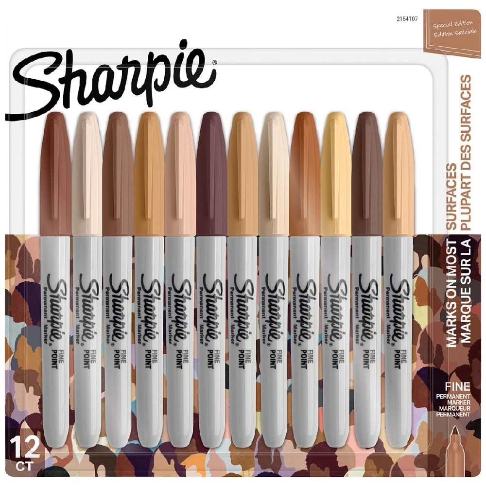 1 Sharpie Fine Permanent Markers Portrait Colours 12 Pack, 1 of 10