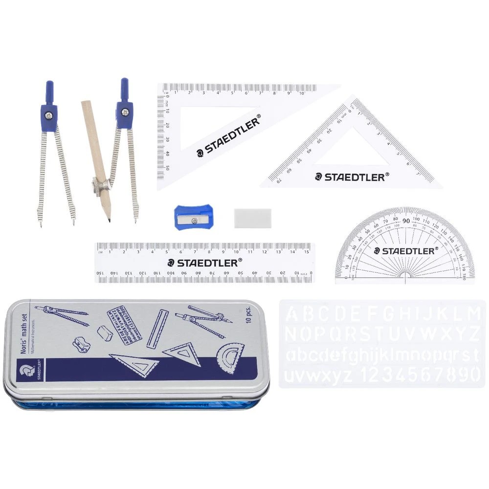1 Staedtler Noris Club Maths Set 10 Piece, 1 of 4