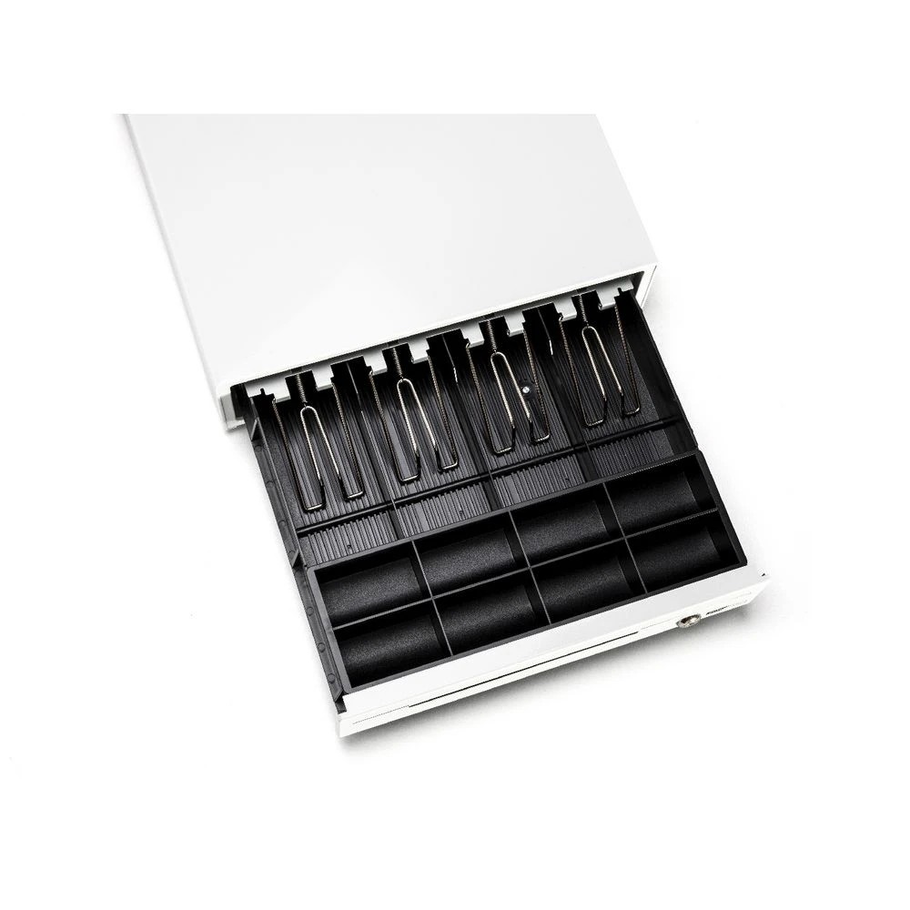 2 POS-mate Cash Drawer Push to Open Gloss White, 2 of 7