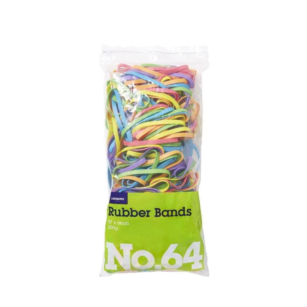 2 J.Burrows No.64 Rubber Bands 500g Assorted, 2 of 2