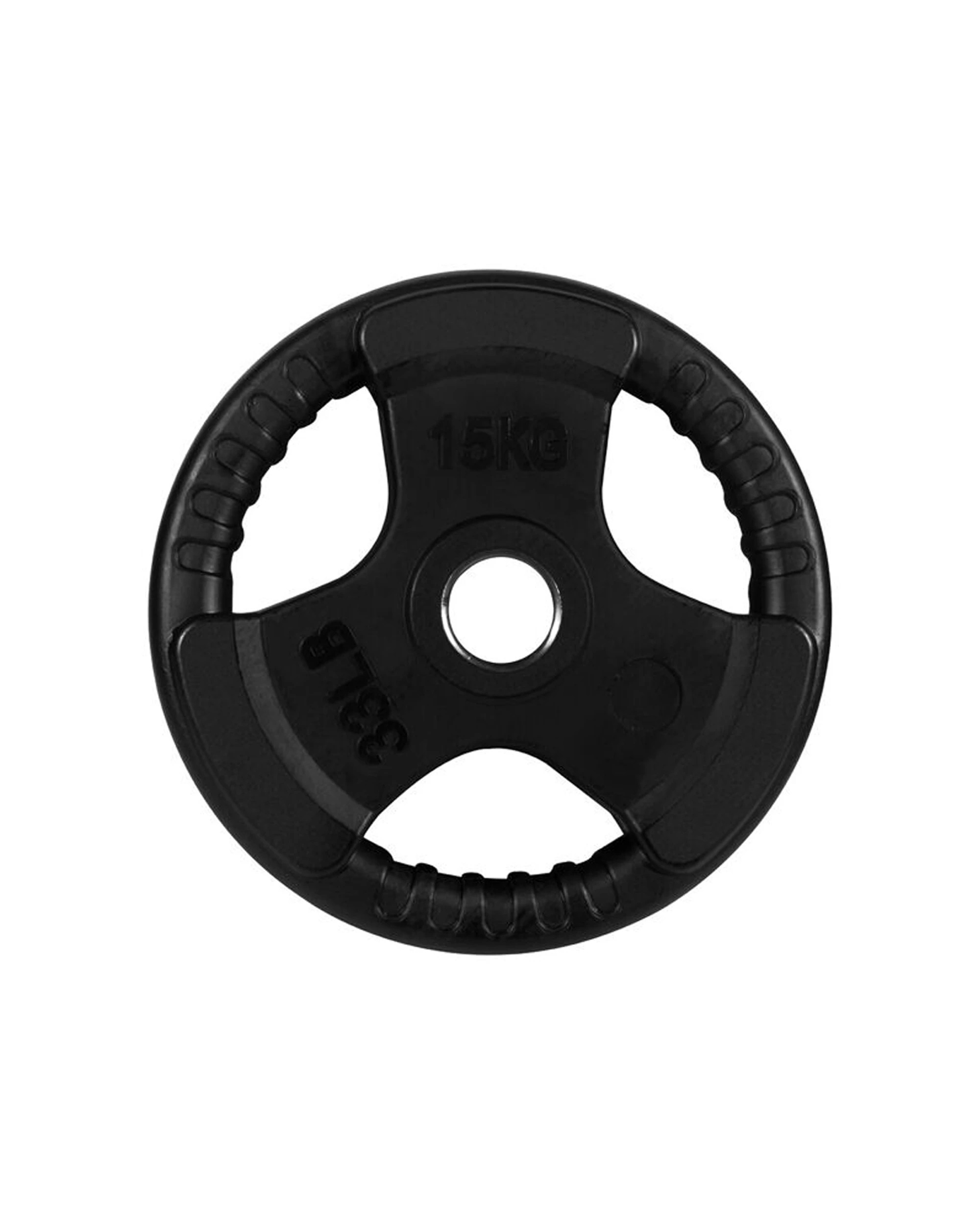 1 Bodyworx Standard Rubber Ezy Grip Disc Weight Plate 15kg 30mm Diameter - Black, 1 of 1