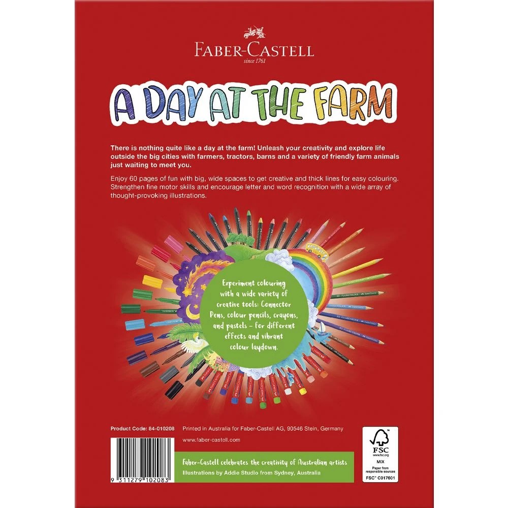 2 Faber-Castell At The Farm Colouring Book 60 Pages, 2 of 3