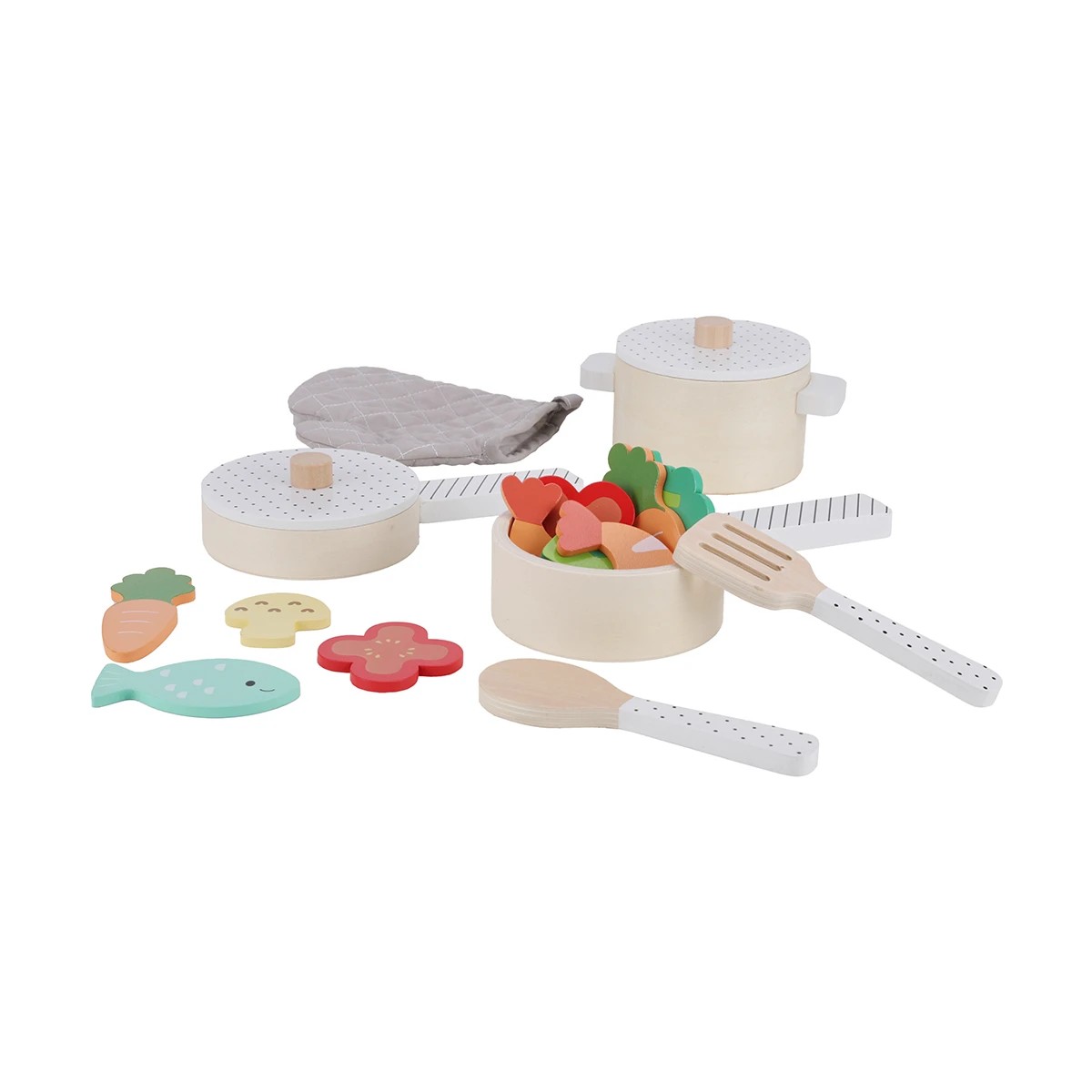 1 Wooden Pots And Pans Set, 1 of 4