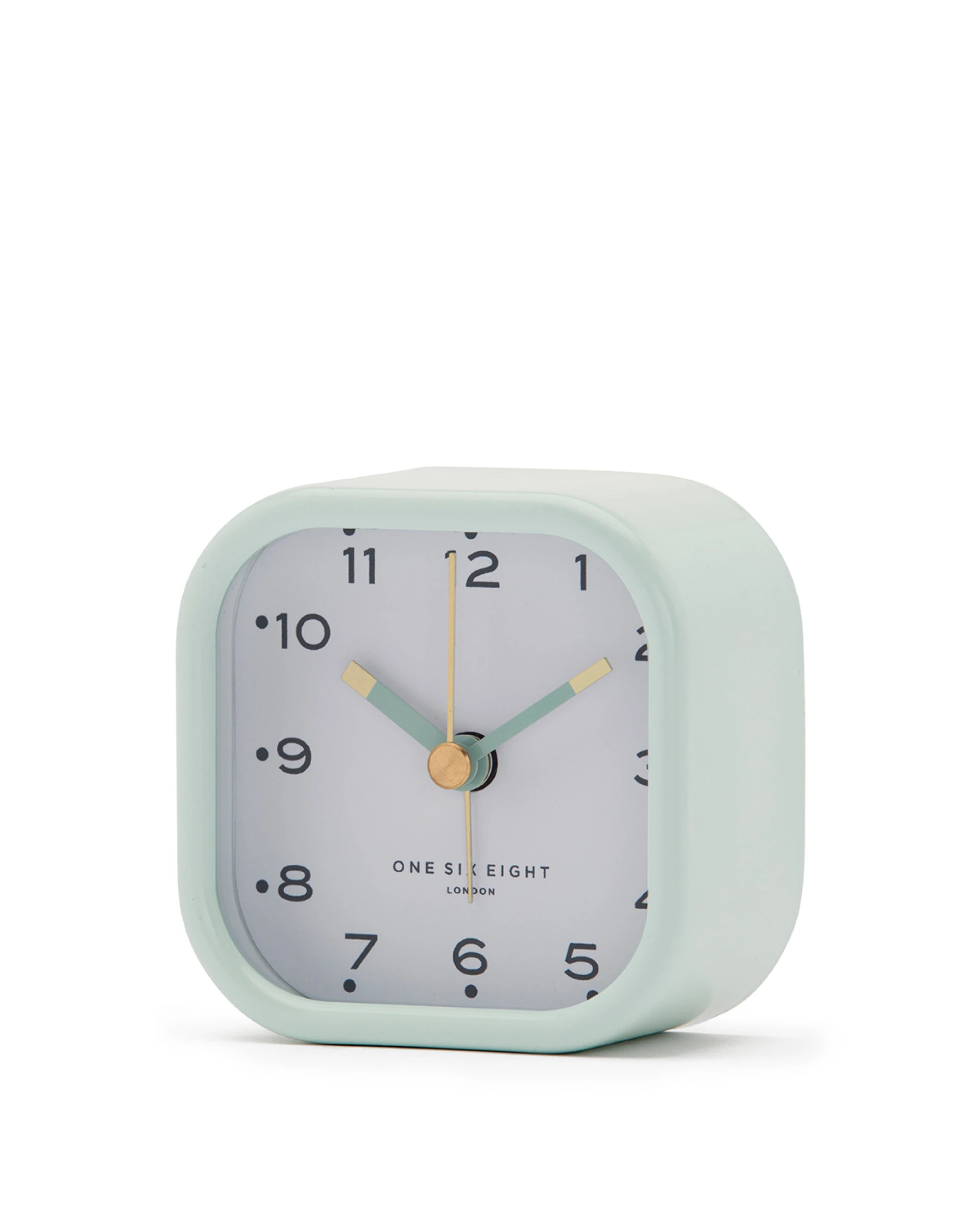 1 One Six Eight London Lisa Silent Alarm Clock - Sage Green - Green, 1 of 3