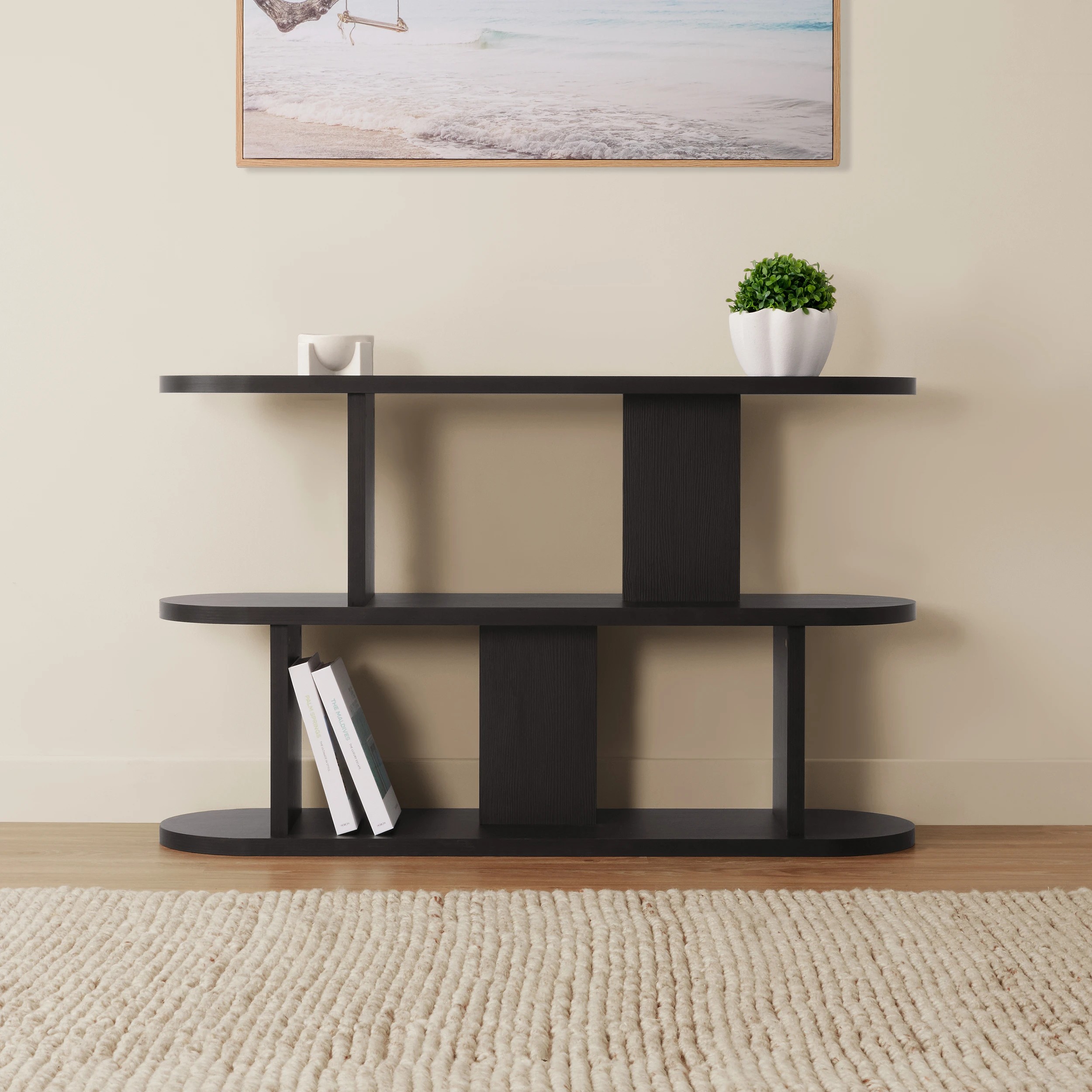 1 3 Tier Bookshelf - Black, 1 of 7