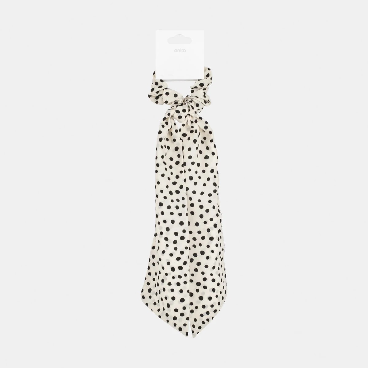 5 Linen Hair Scrunchie Scarf - Spots, 5 of 5