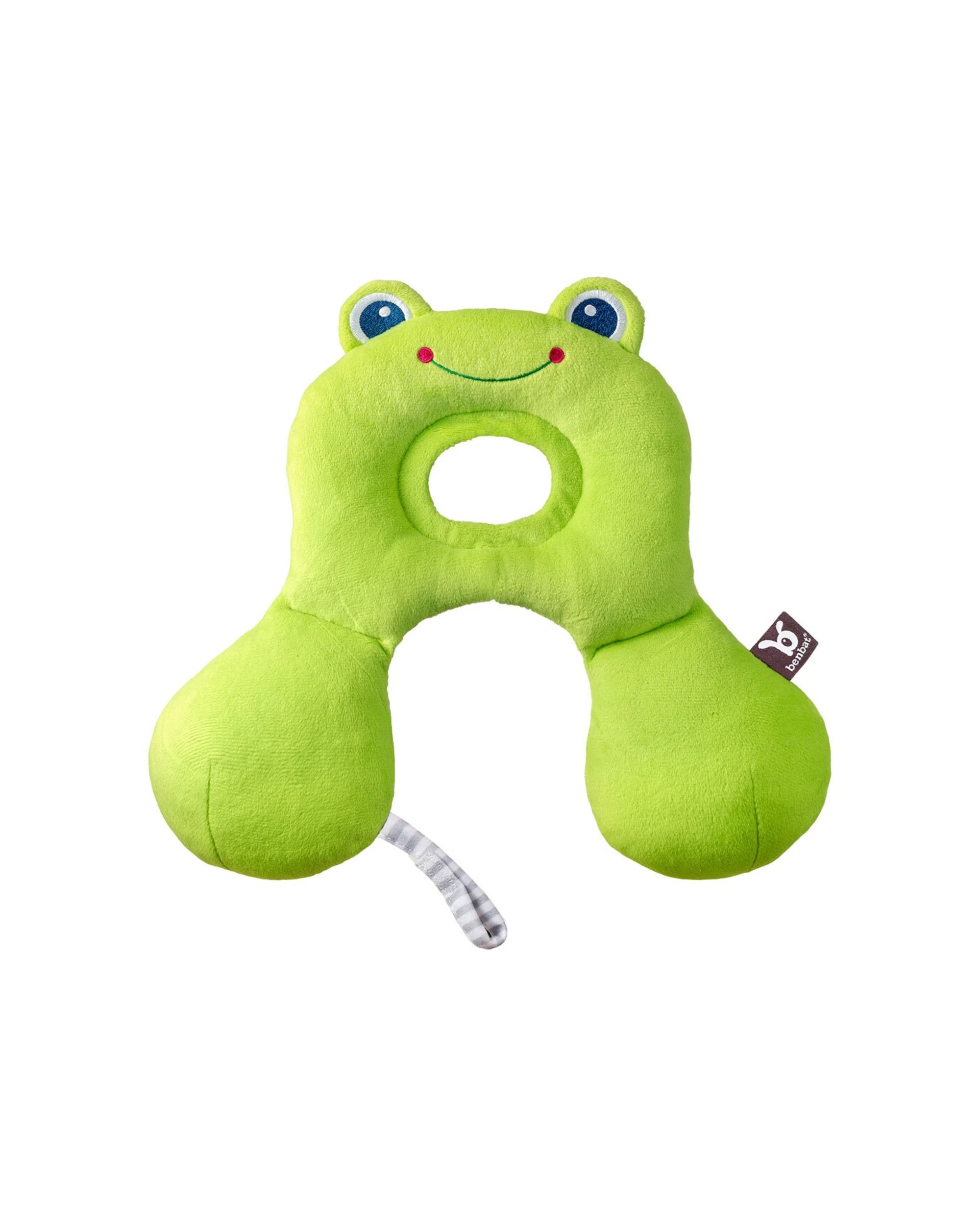 2 Benbat 2PK Infant Baby Travel Pillow With Neck Support Reversible 0-12m Frog - Green, 2 of 2