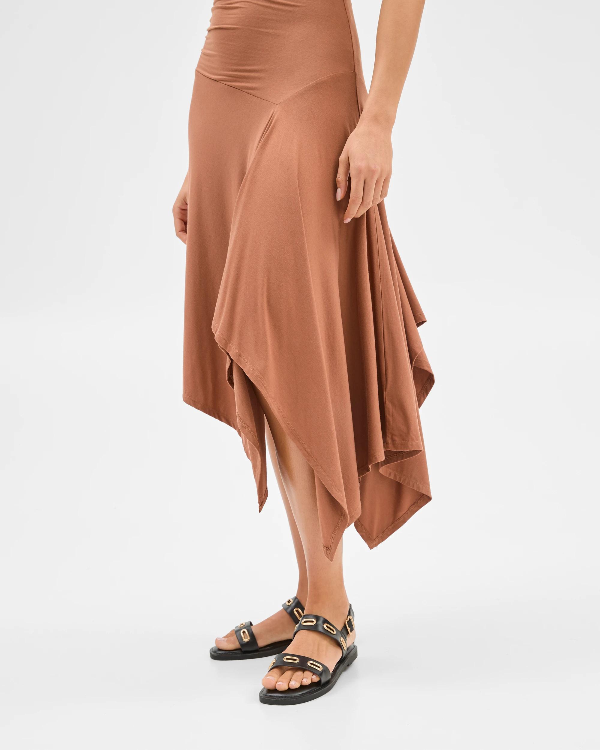 7 Drape Hanky Hem Midi Dress - Lily Loves CAROB, 7 of 7