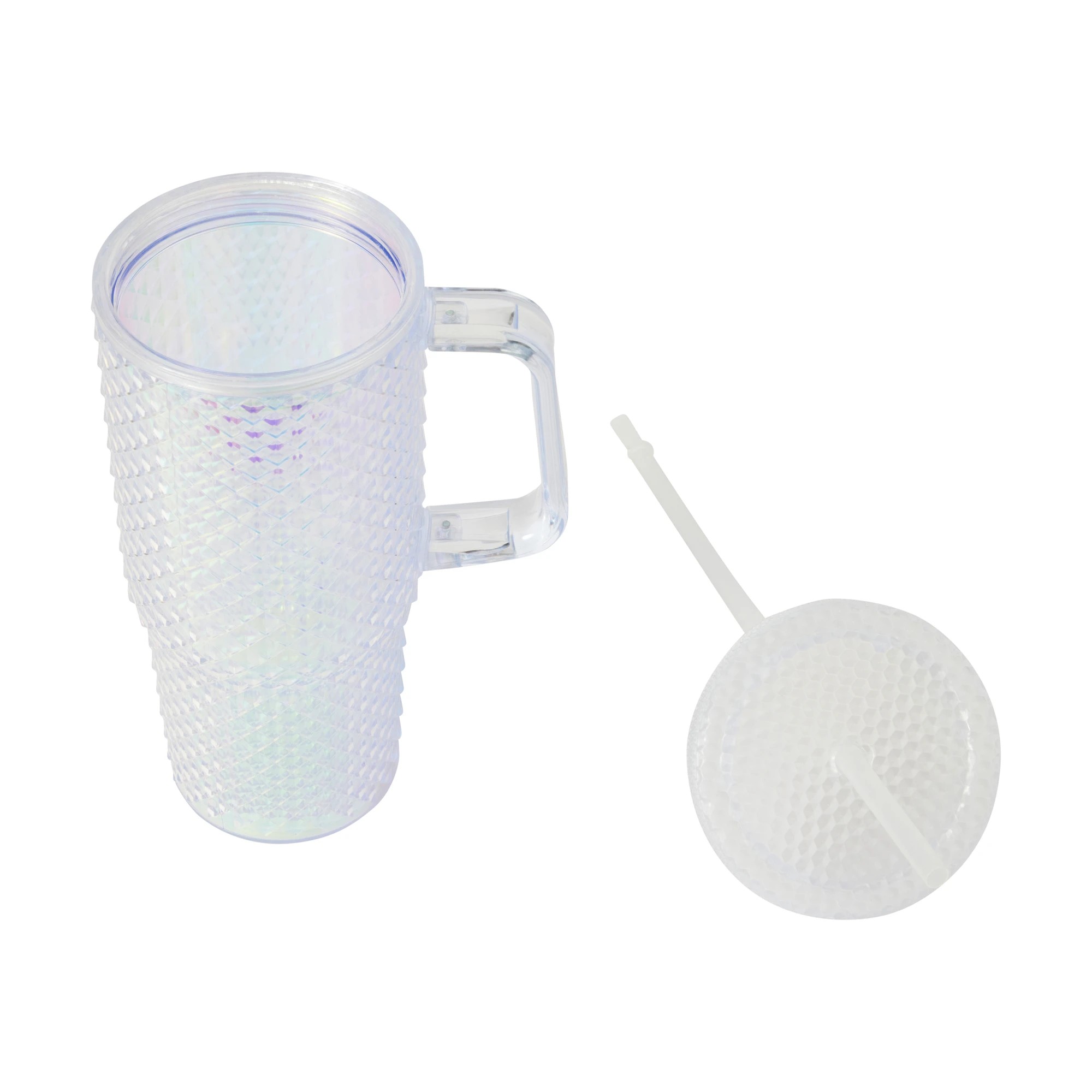3 650ml Iridescent Textured Tumbler with Handle, 3 of 5