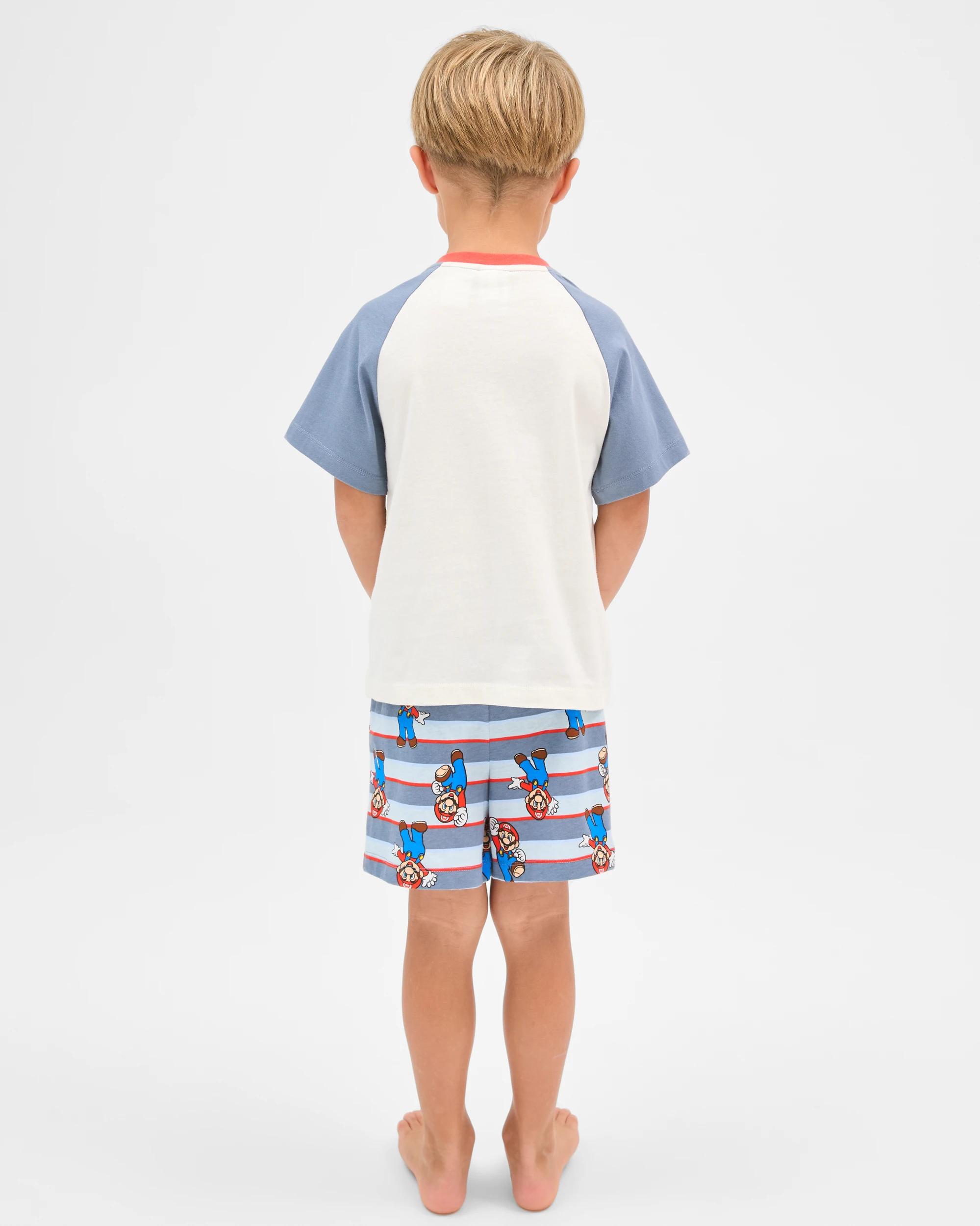 5 Super Mario Australian Cotton Younger Boys Pyjama Set MULTI MARIO, 5 of 8