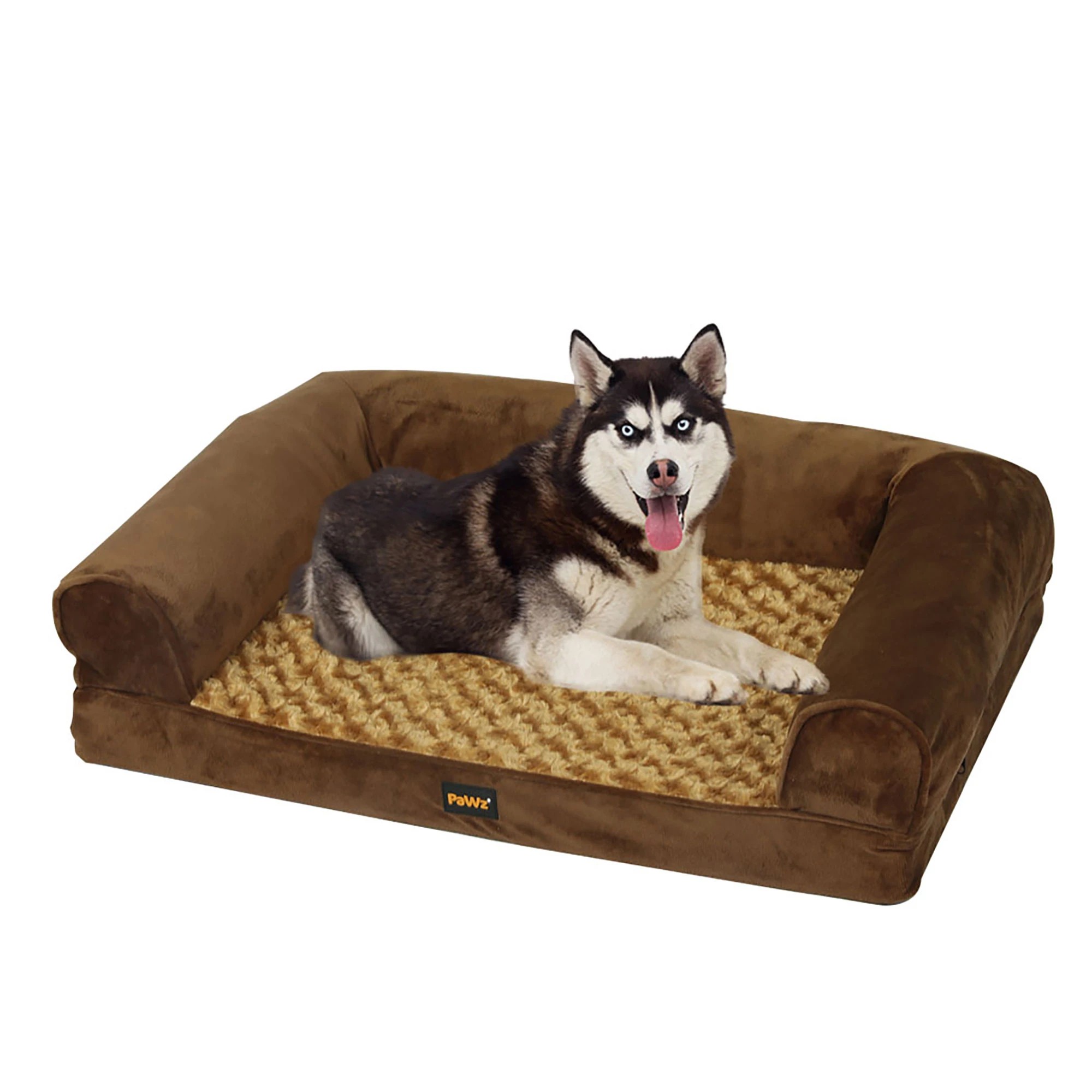 1 Pawz Pet Orthopedic Calming Bed Large - Brown, 1 of 7