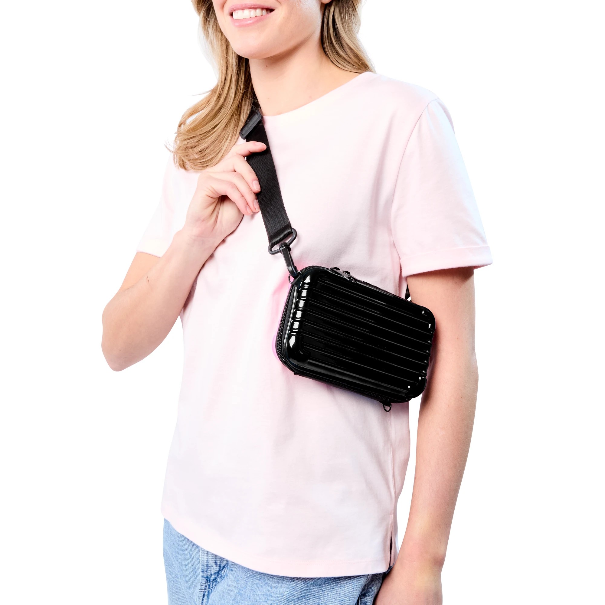 1 Cross Body Tech Case - Black, 1 of 10