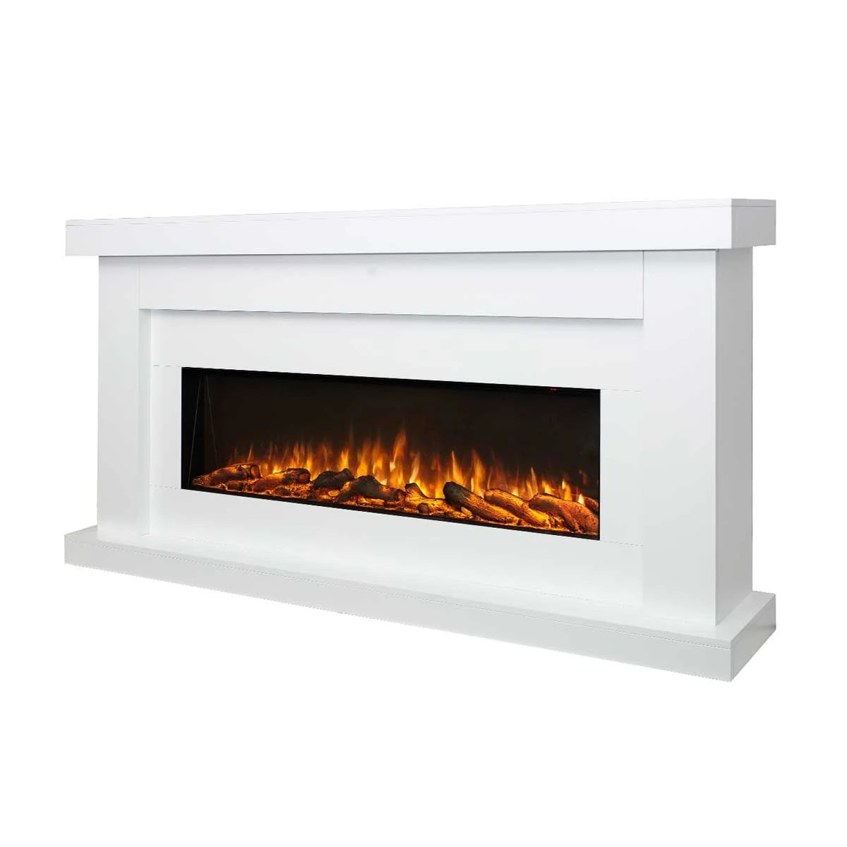 5 Moda Living Aristo 50 inch Electric Fireplace Heater with White Mantel Suite - White, 5 of 10