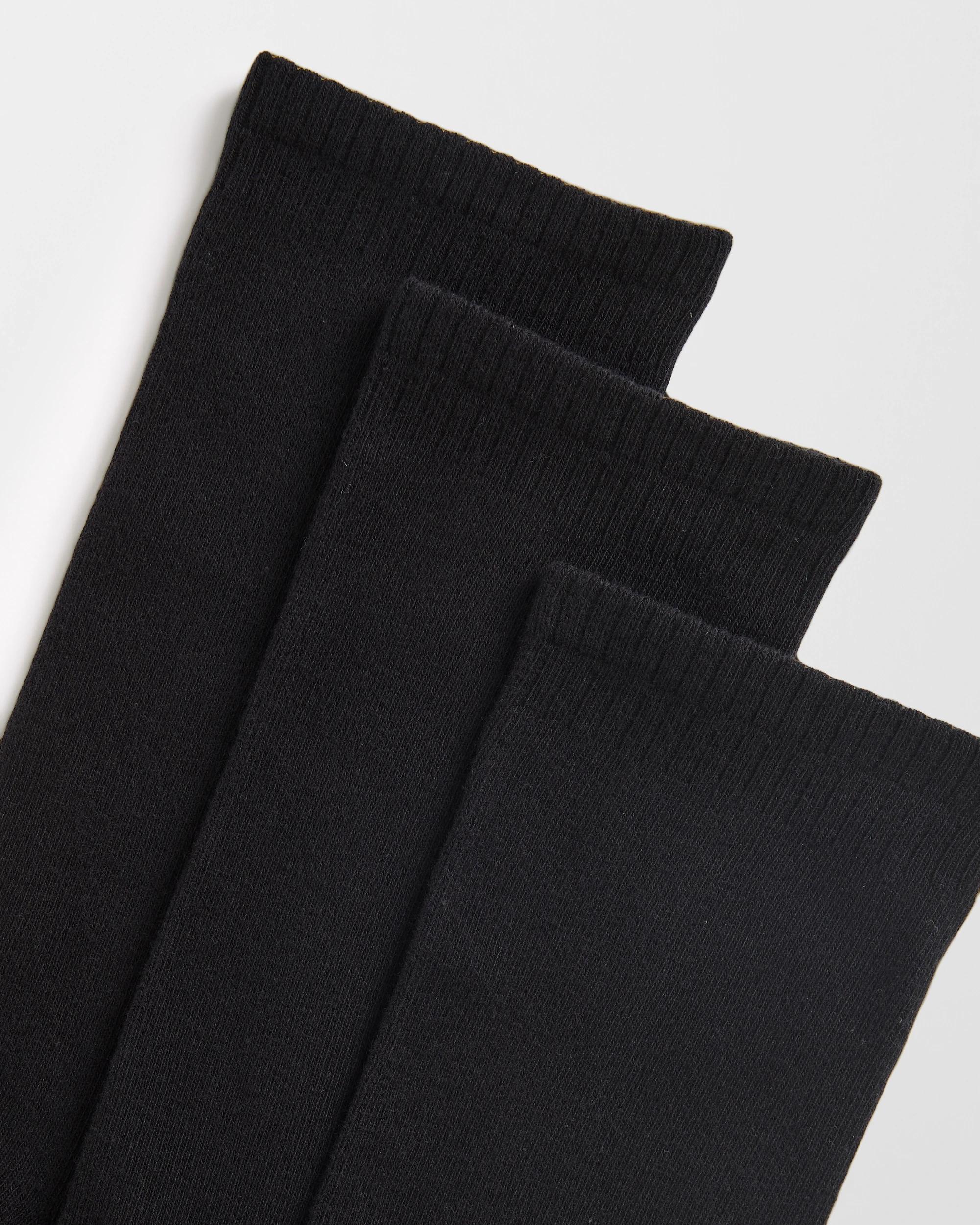 2 Maxx Australian Cotton Blend 3 Pack Comfort Socks BLACK, 2 of 3