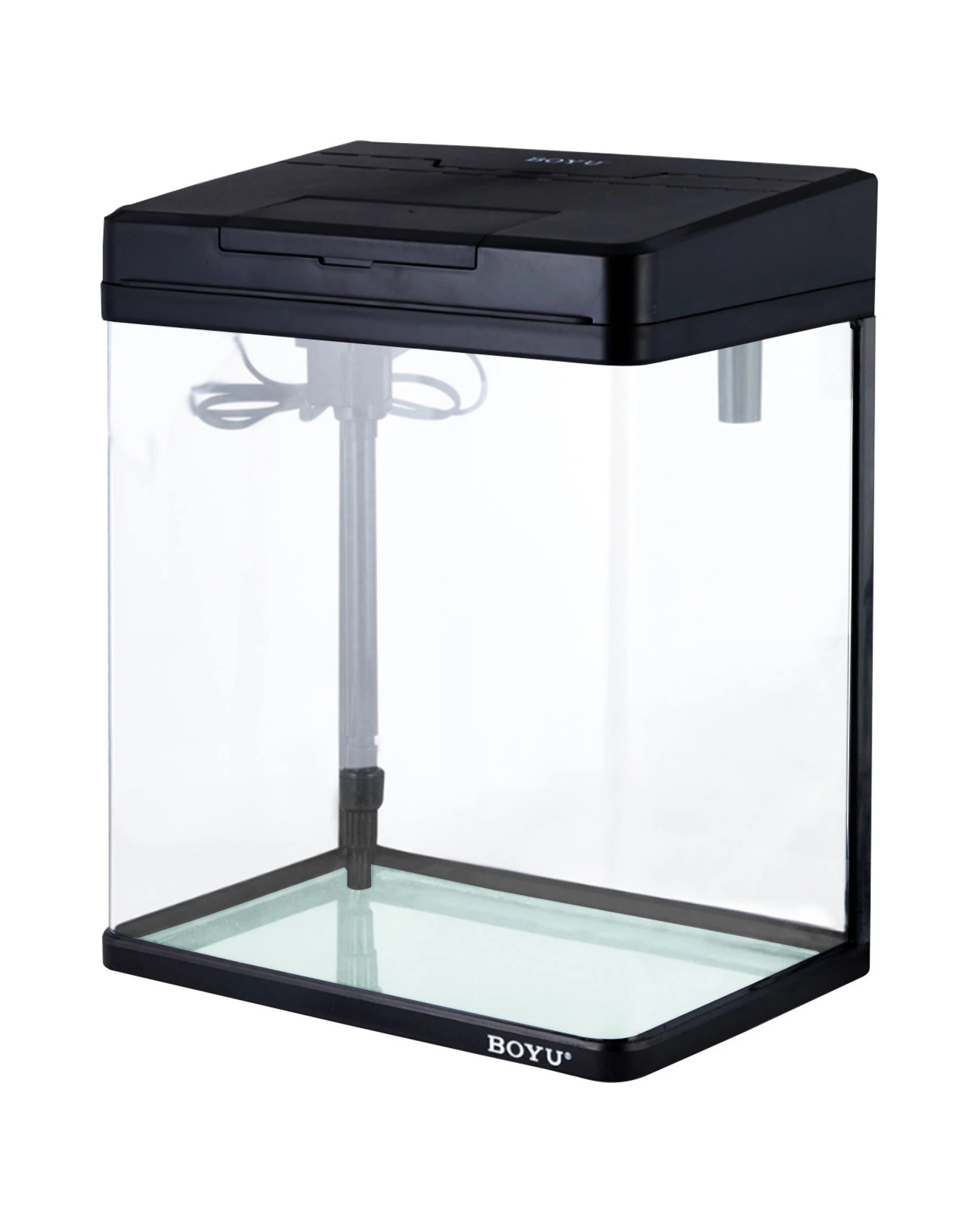 2 BOYU 34L Complete Aquarium Kit With Bio Filter System LED Kit Curved Design - Black, 2 of 5