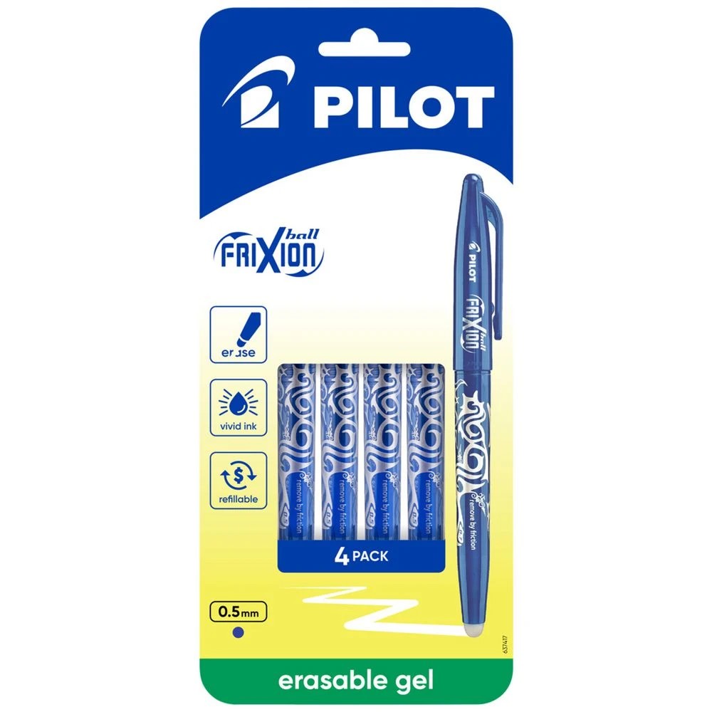 1 PILOT FriXion Ball Gel Pen 0.5mm Blue 4 Pack, 1 of 8