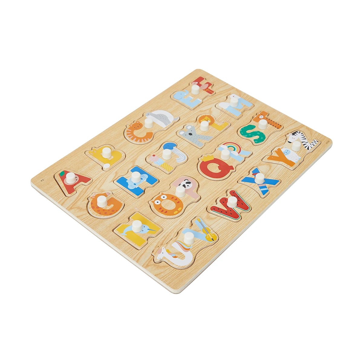 2 Wooden Alphabet Peg Puzzle, 2 of 6