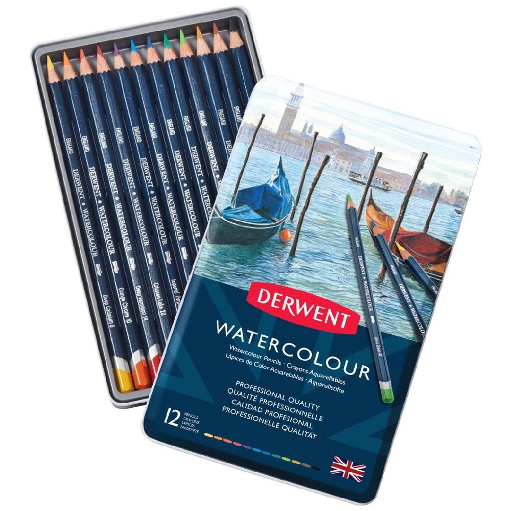 1 Derwent Watercolour Pencils 12 Pack, 1 of 4