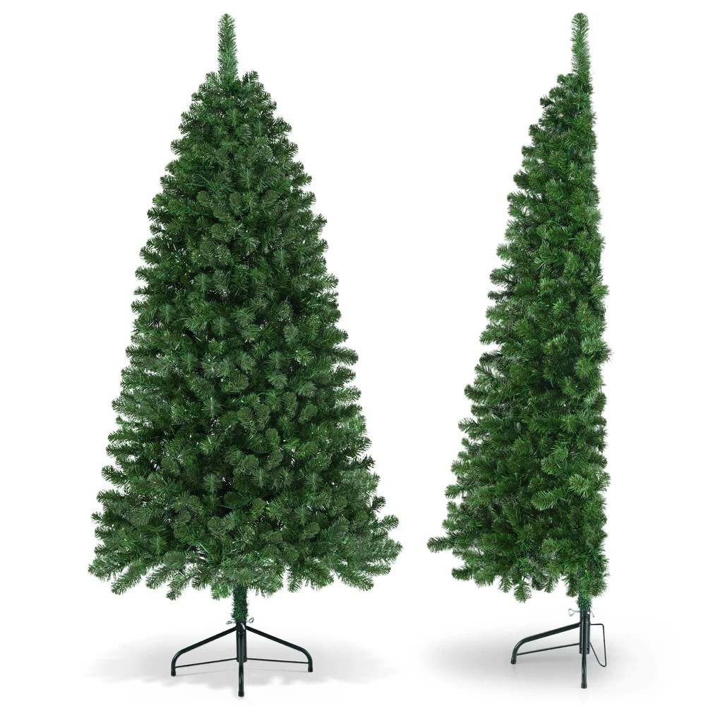 1 Jingle Jollys Christmas Tree 1.8M LED Corner Xmas Tree Half 8 Modes Multi-color - Green, 1 of 6