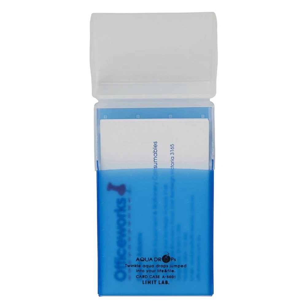 3 Aqua Drops Business Card Case 50 Capacity Blue, 3 of 5