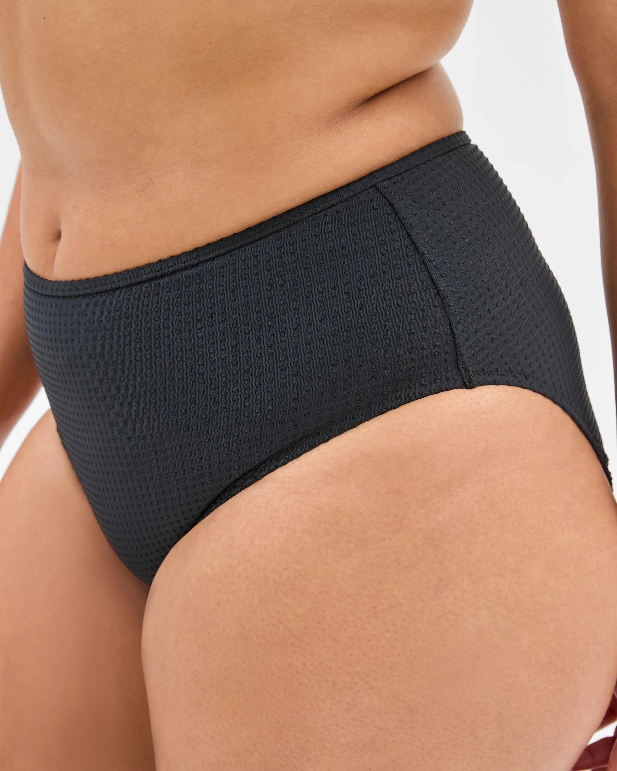 7 Target Resort Textured Bikini Bottoms BLACK, 7 of 8