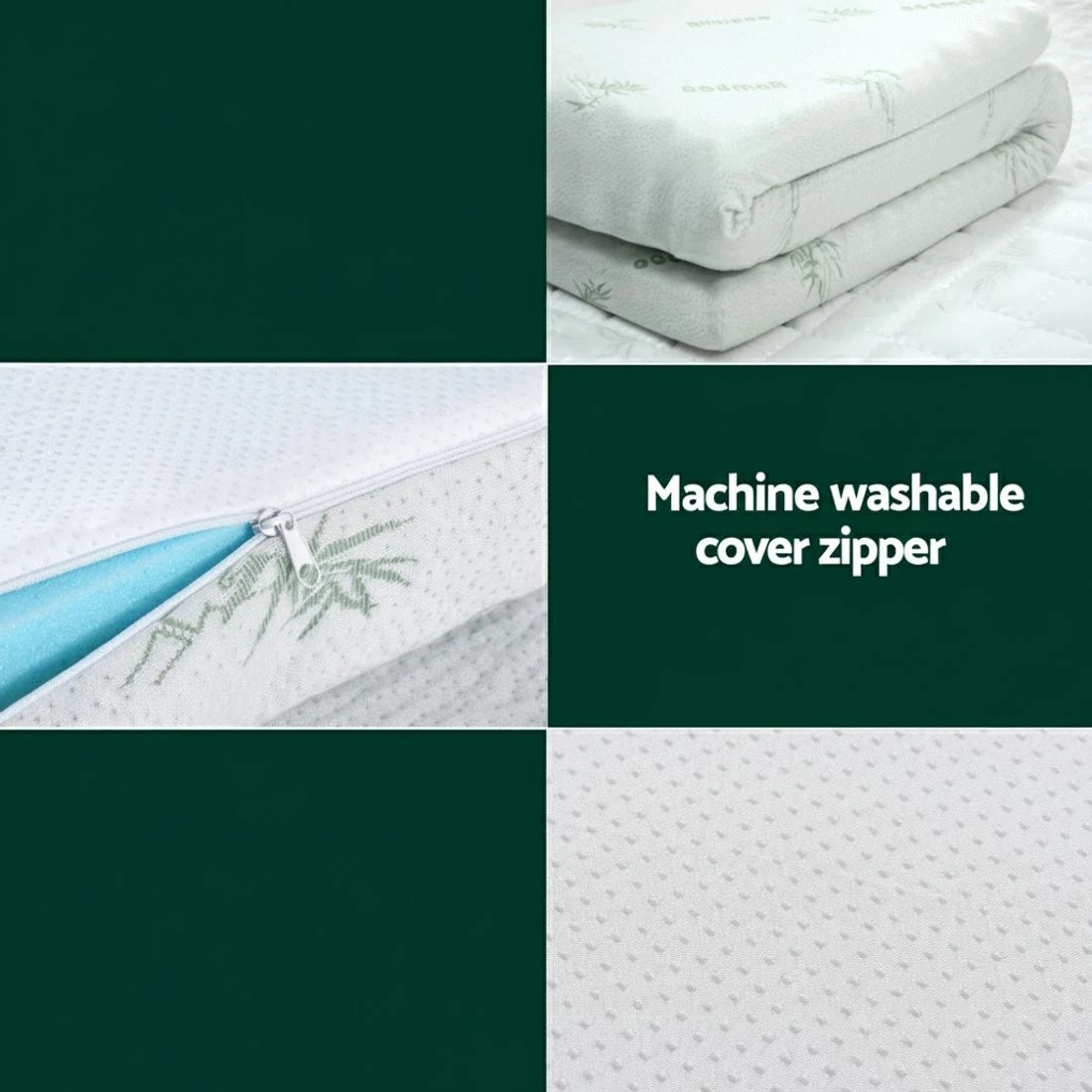 5 Giselle Bedding Memory Foam Mattress Topper Ventilated Cool Gel 5cm Single - Single Bed - Blue, 5 of 7