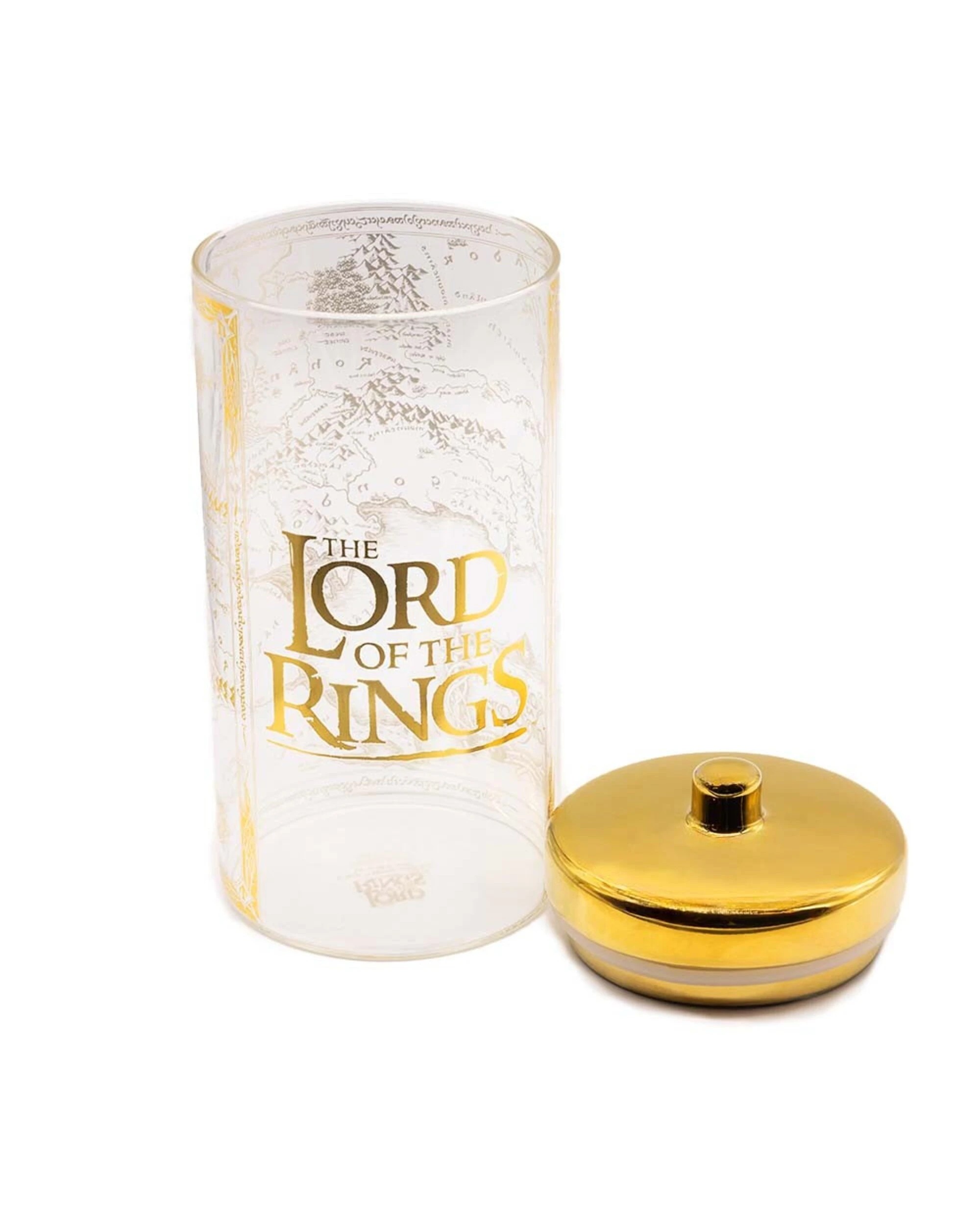 1 The Lord of the Rings - Middle Earth Map Glass Cookie Jar, 1 of 1
