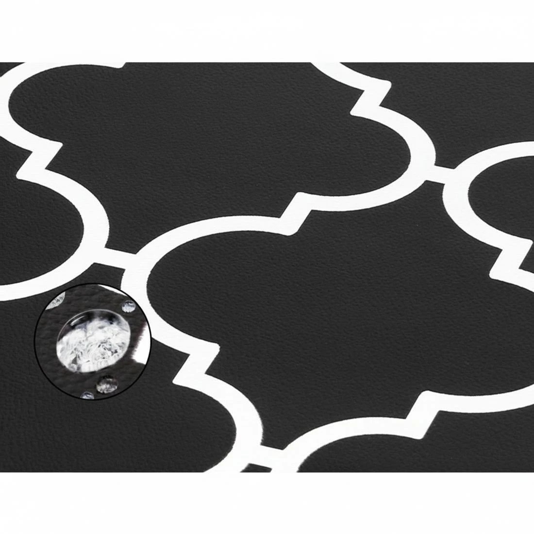 5 Artiss Kitchen Mat 45x150cm PVC Floor Rug Carpet Non-slip Gina - Black, 5 of 7