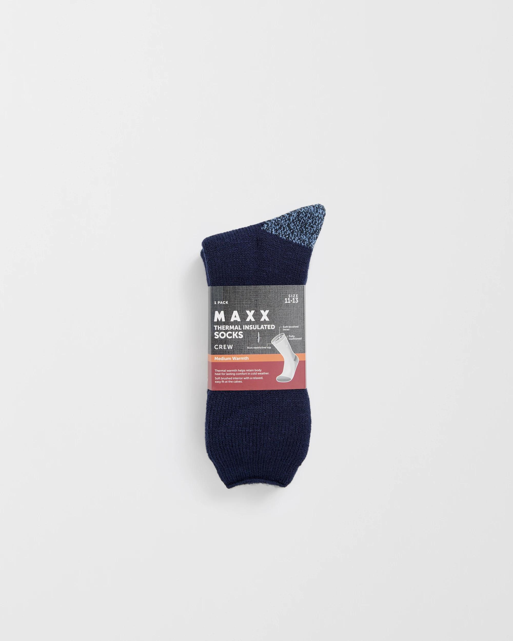 3 Maxx Thermal Crew Socks NAVY, 3 of 3