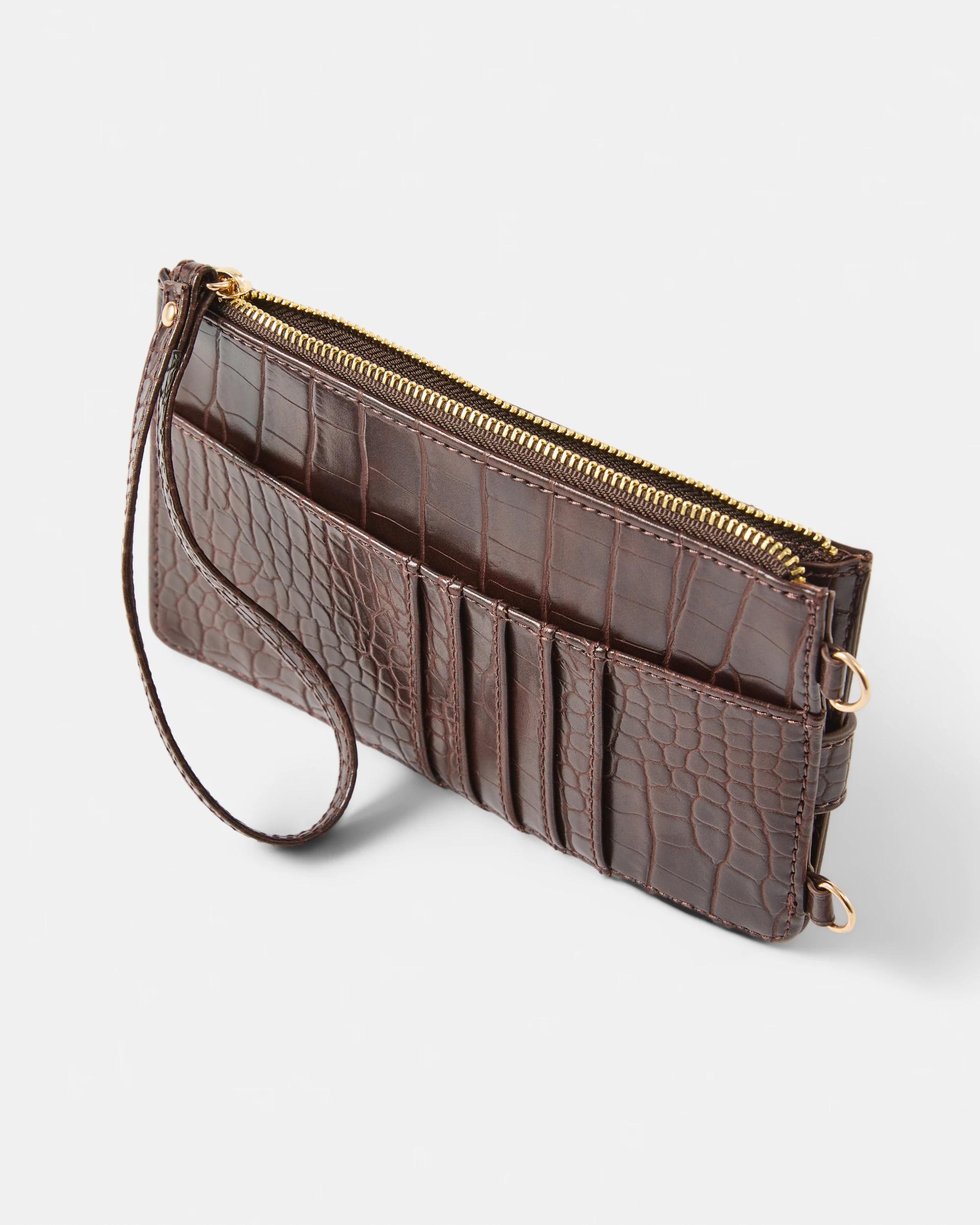5 Phone Wallet Bag Deep Fudge, 5 of 6