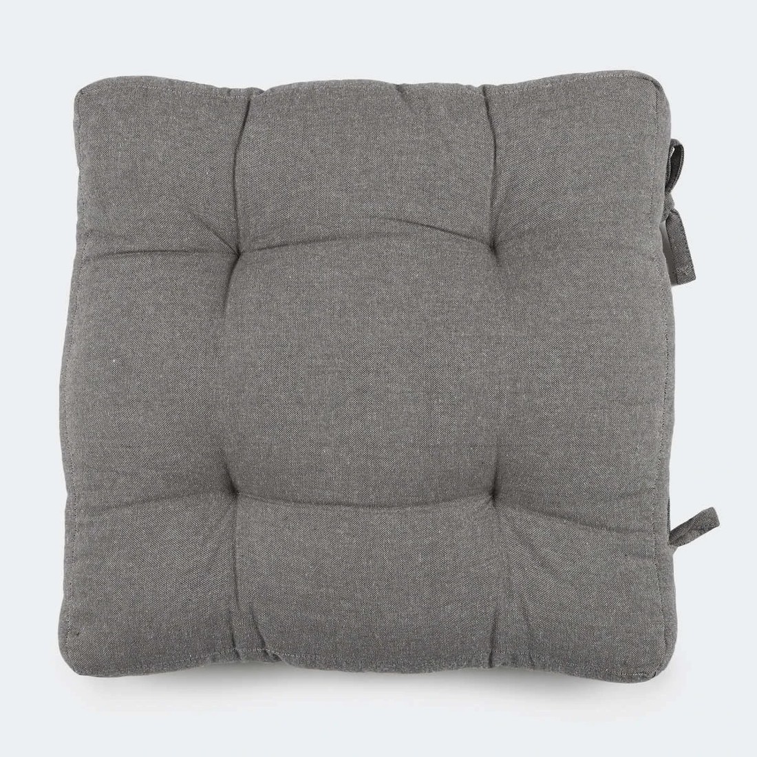 1 Chambray Chair Pad - Grey, 1 of 4