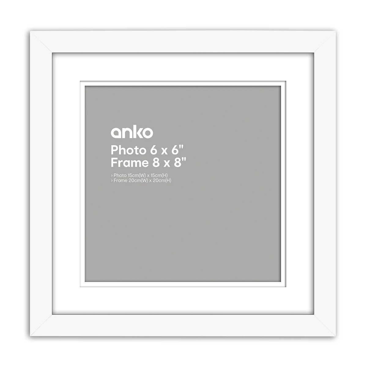 1 Nice Photo Frame - 6in. x 6in. (15cm x 15cm), White, 1 of 2