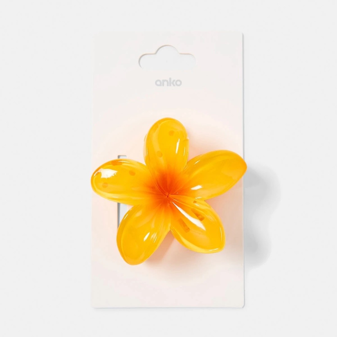4 Orange Frangipani Claw Hair Clip, 4 of 4