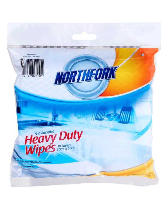 Northfork Antibacterial Cloths Blue 10 Pack