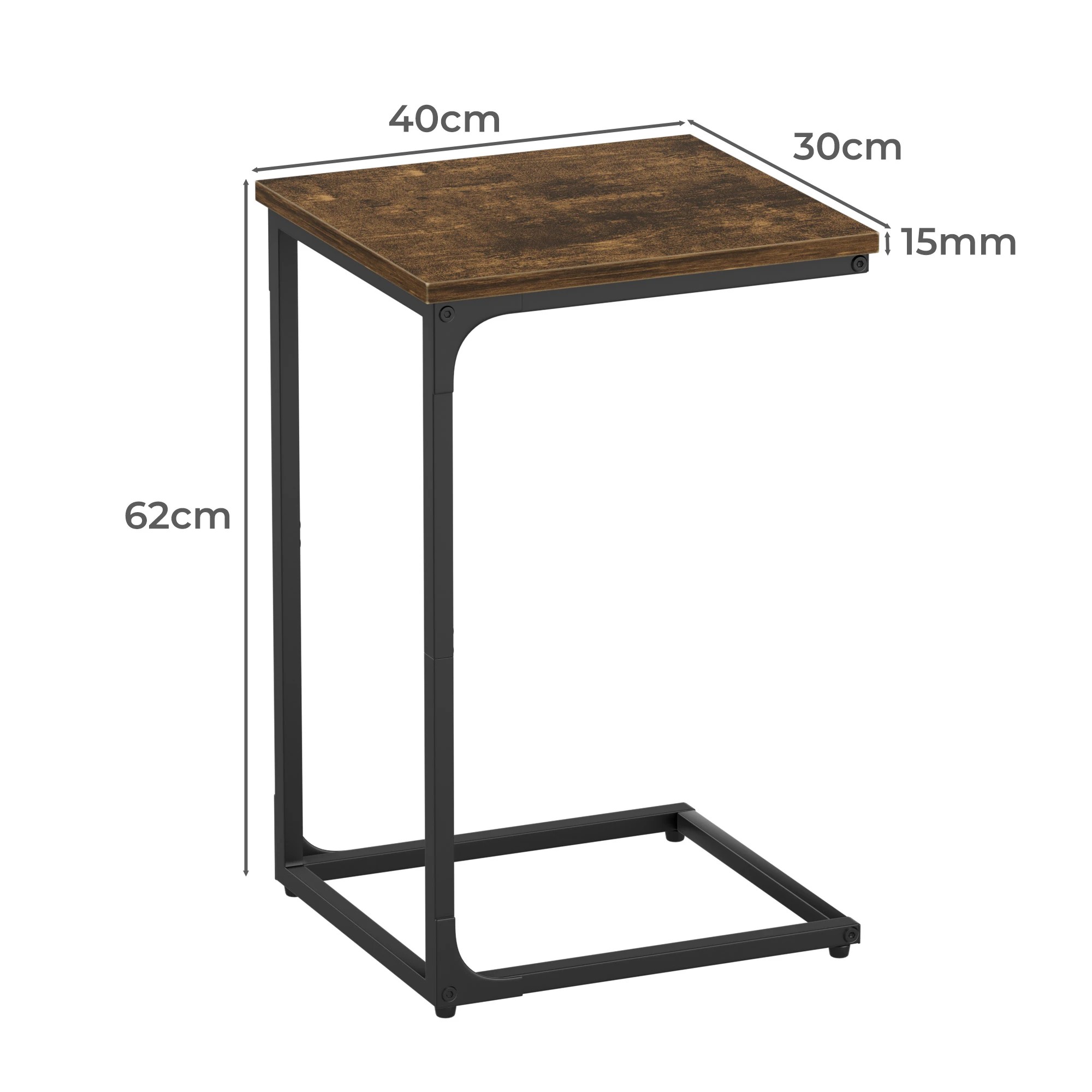 2 Levede C-shaped Side Table, 2 of 5