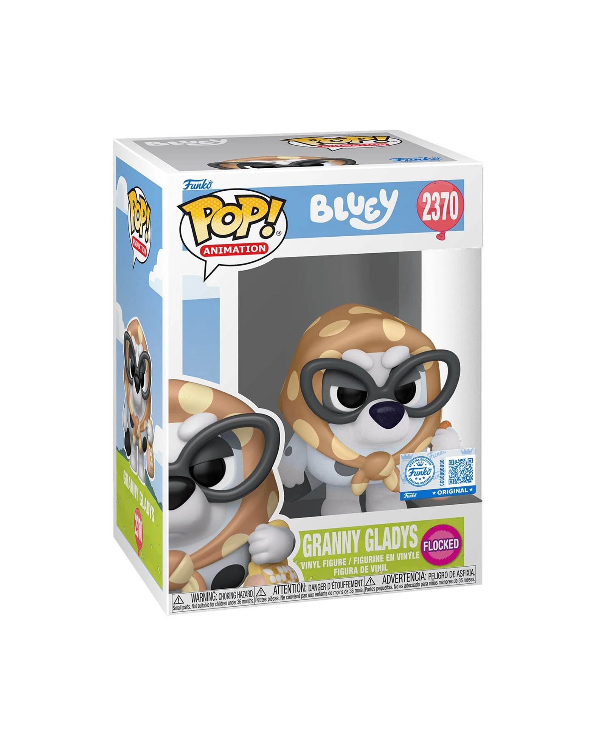 3 Bluey: Granny Gladys Flocked Funko POP! Vinyl, 3 of 3