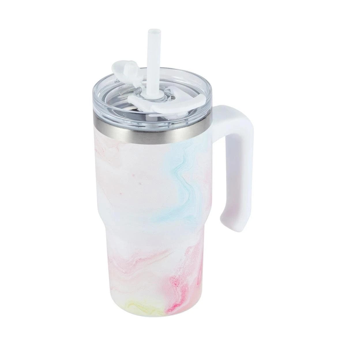 1 600ml Marble Look Tumbler with Handle, 1 of 6