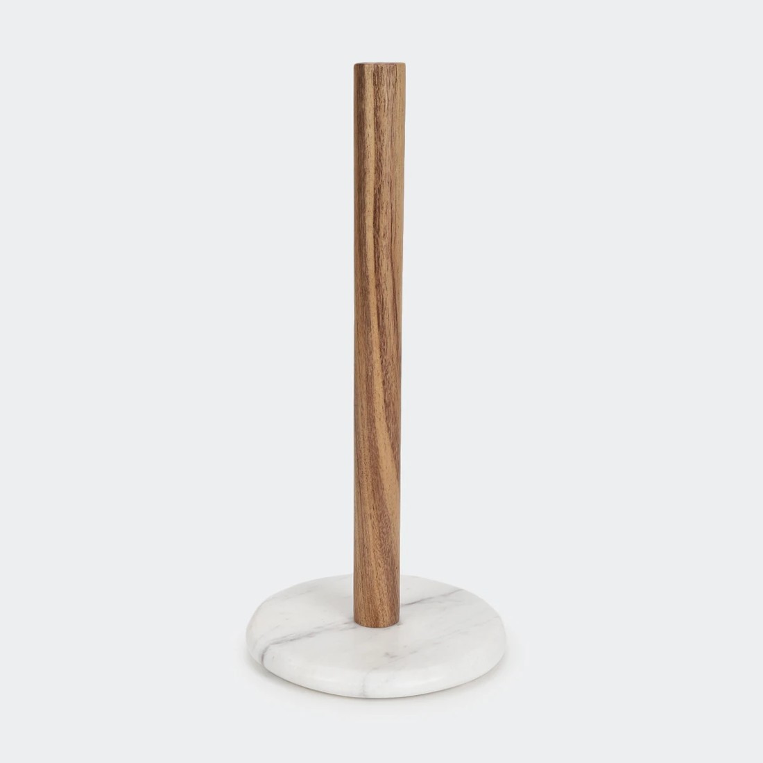 1 Marble and Acacia Paper Towel Stand, 1 of 4
