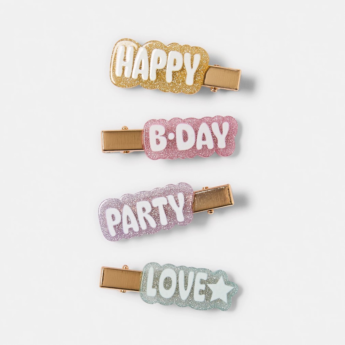 1 4 Pack Birthday Hair Clips, 1 of 3