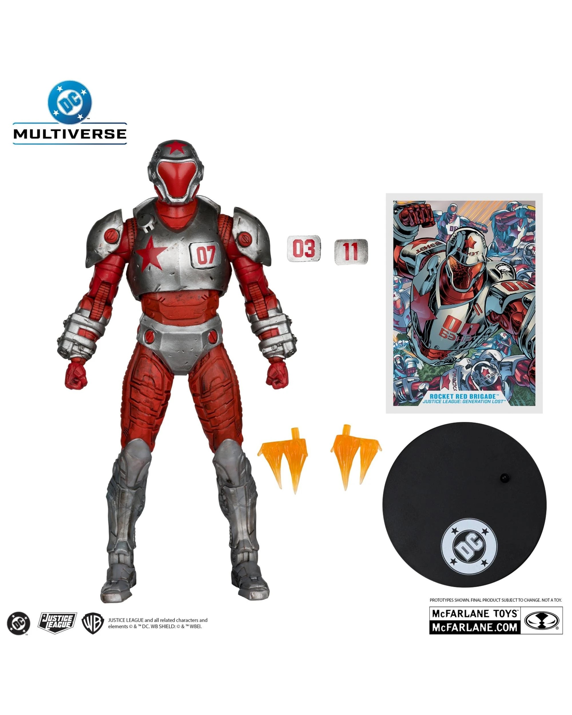 2 DC Multiverse Red Rocket Brigade Justice League Generation Lost 7 inch Action Figure, 2 of 9