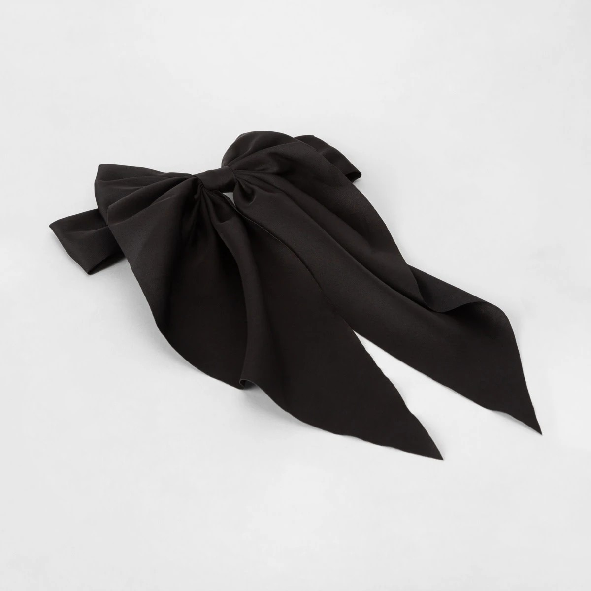 2 Black Barrette Large Bow Hair Clip, 2 of 6