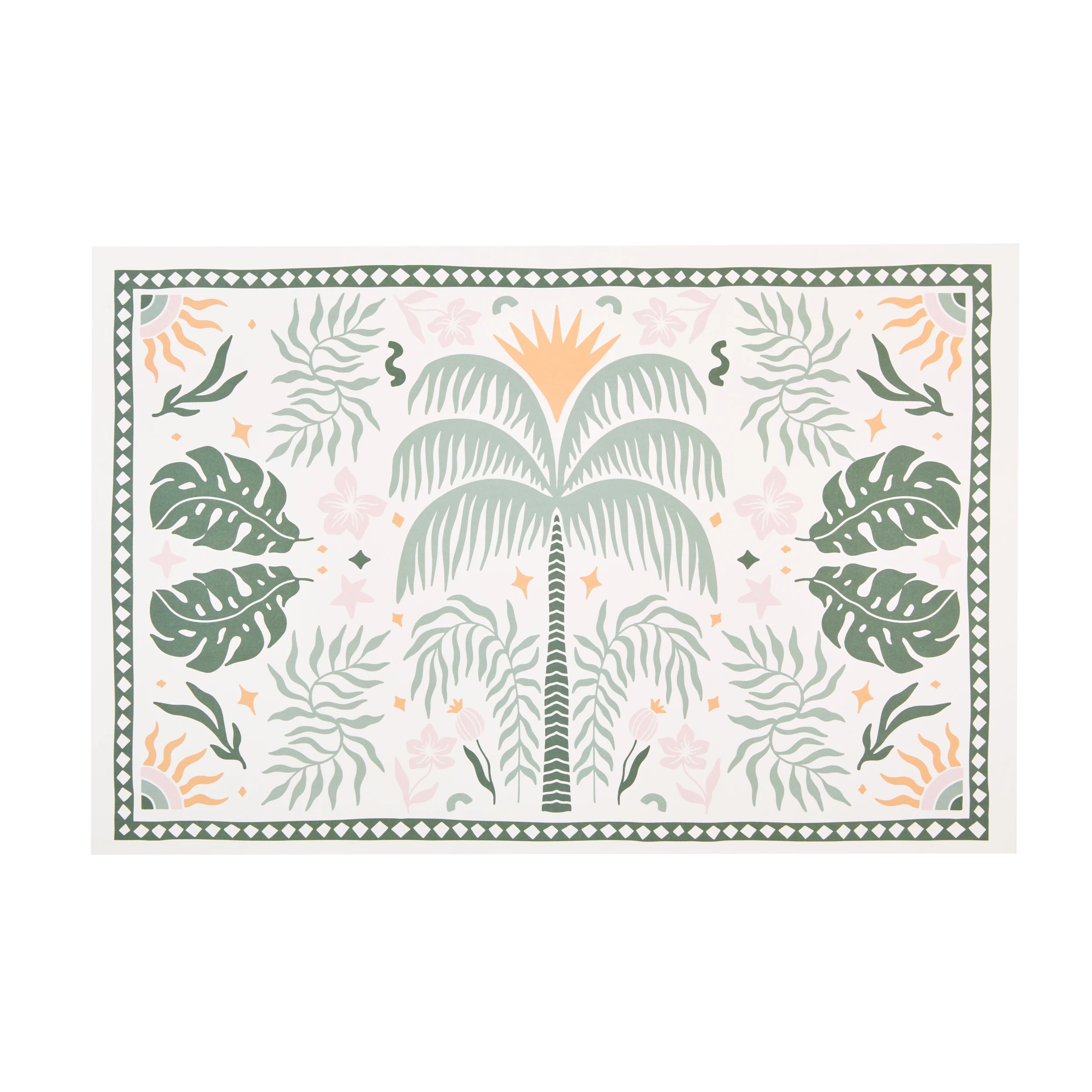 1 24 Piece Palm Tree Paper Placemats, 1 of 3