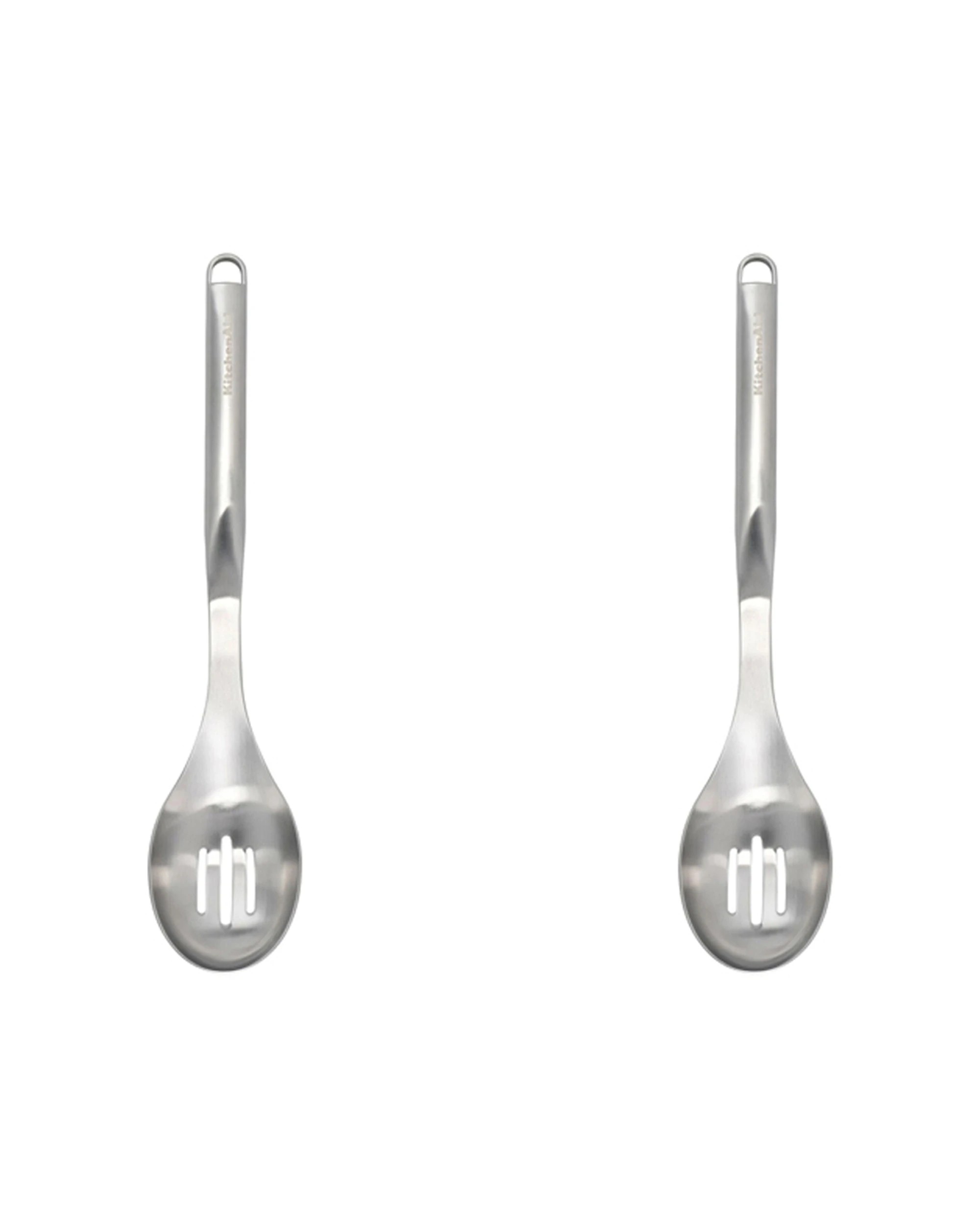 1 KitchenAid 2PK Stainless Steel Slotted Spoon 34cm - Silver, 1 of 7