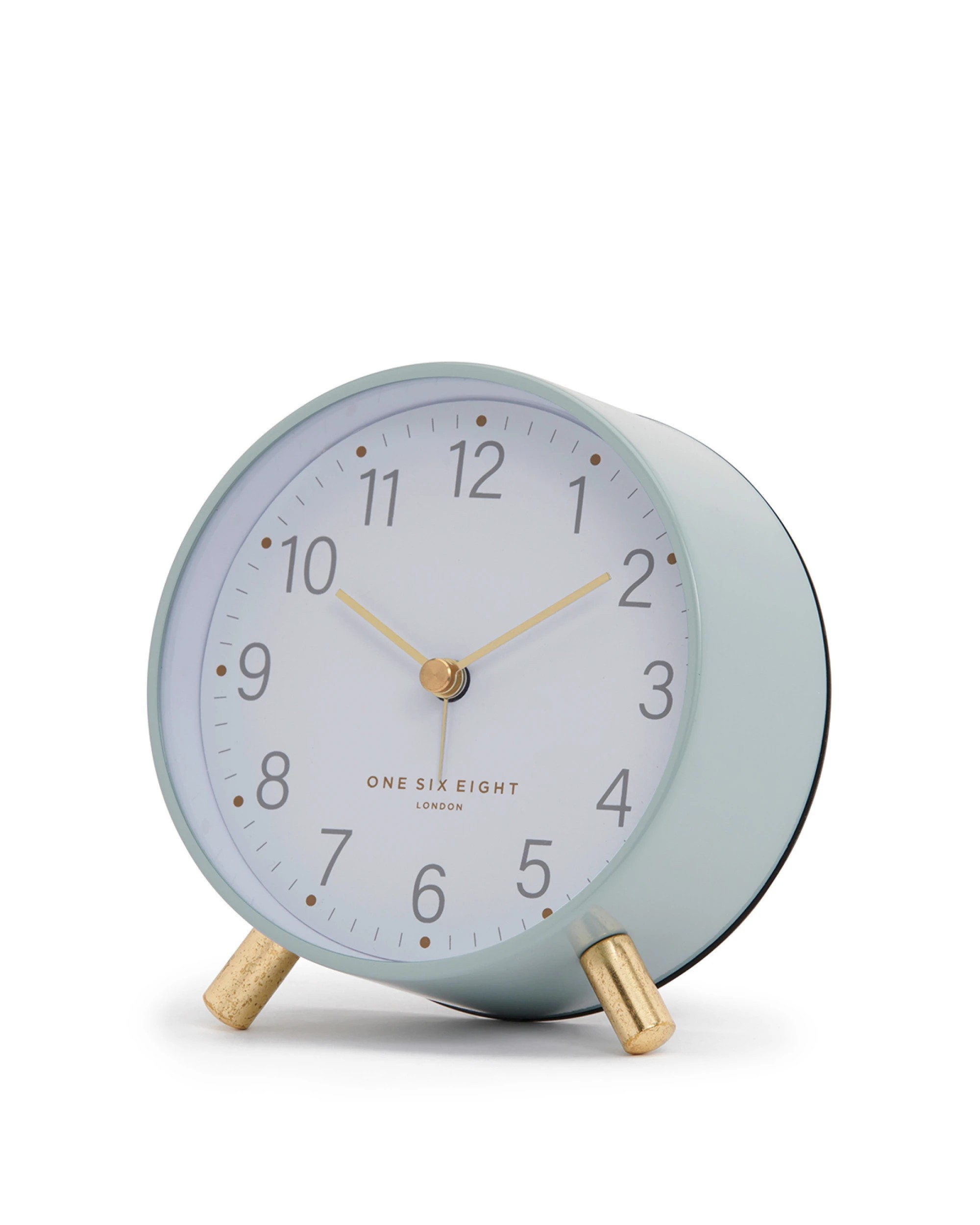 1 One Six Eight London Maisie Silent Alarm Clock - Sage Green - Green, 1 of 4