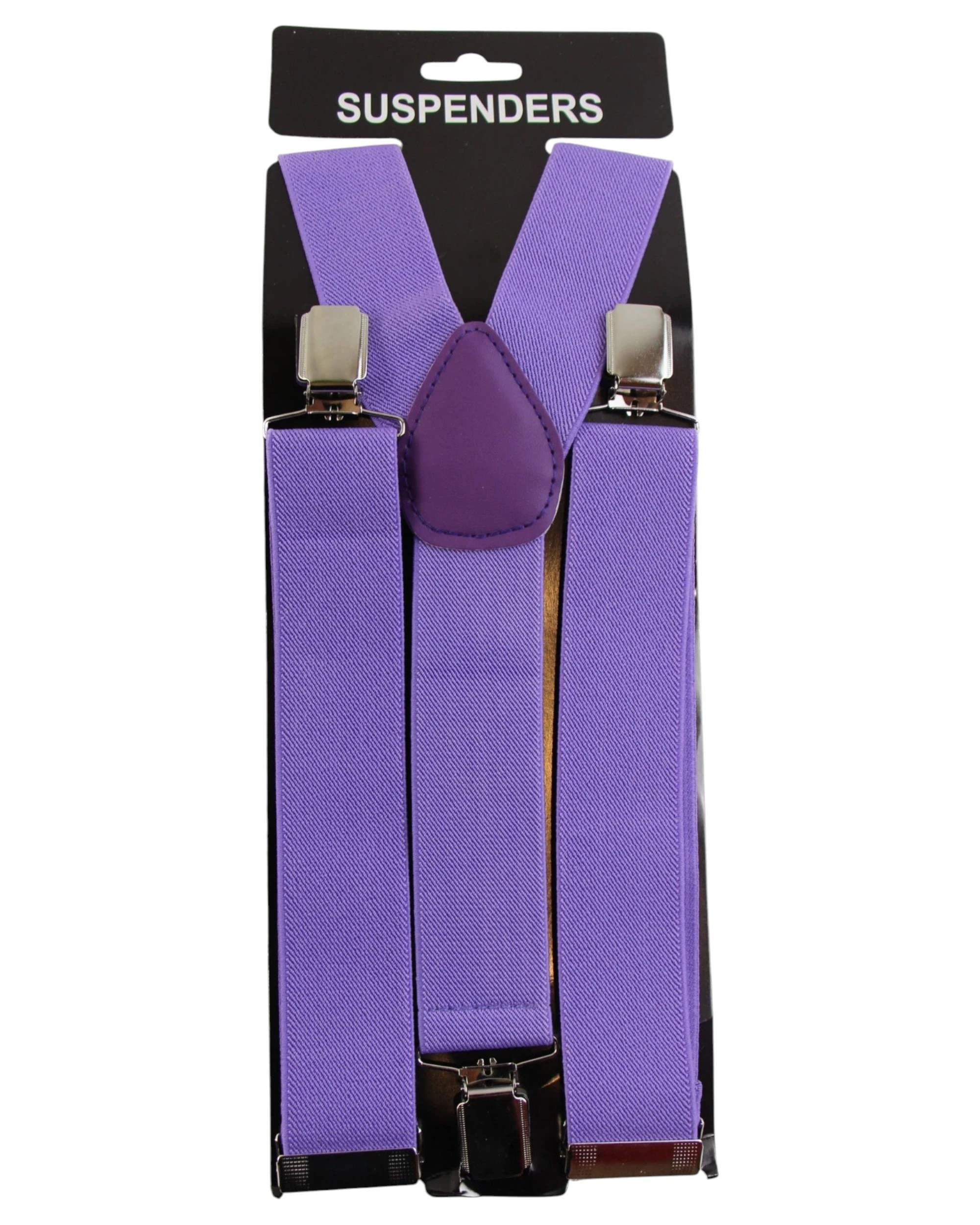 3 Zasel Mens Wide Heavy Duty Adjustable 100cm Violet Suspenders, 3 of 3