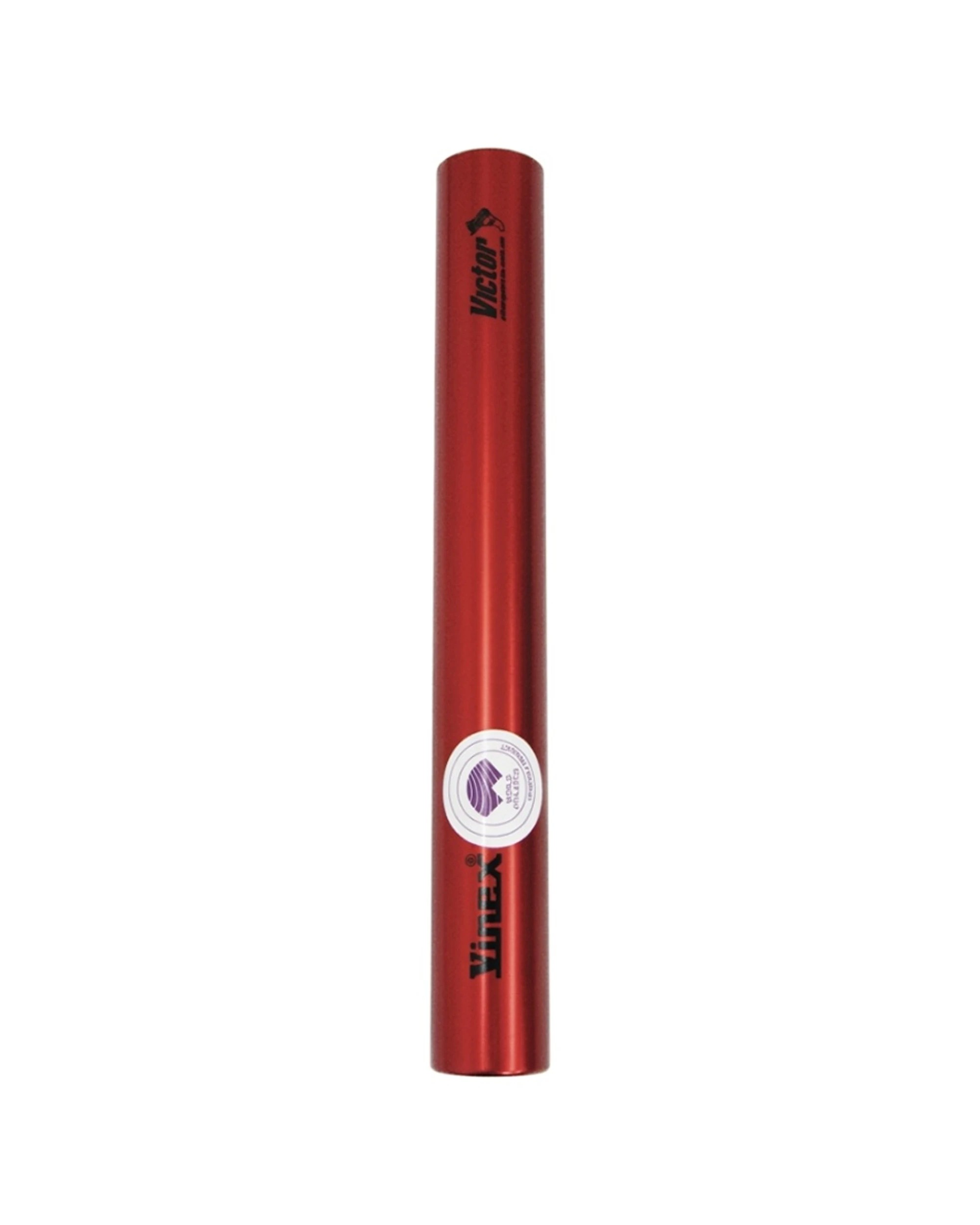 1 Victor Sports Aluminium Relay Baton Lightweight Smooth Ends Senior - Red, 1 of 1
