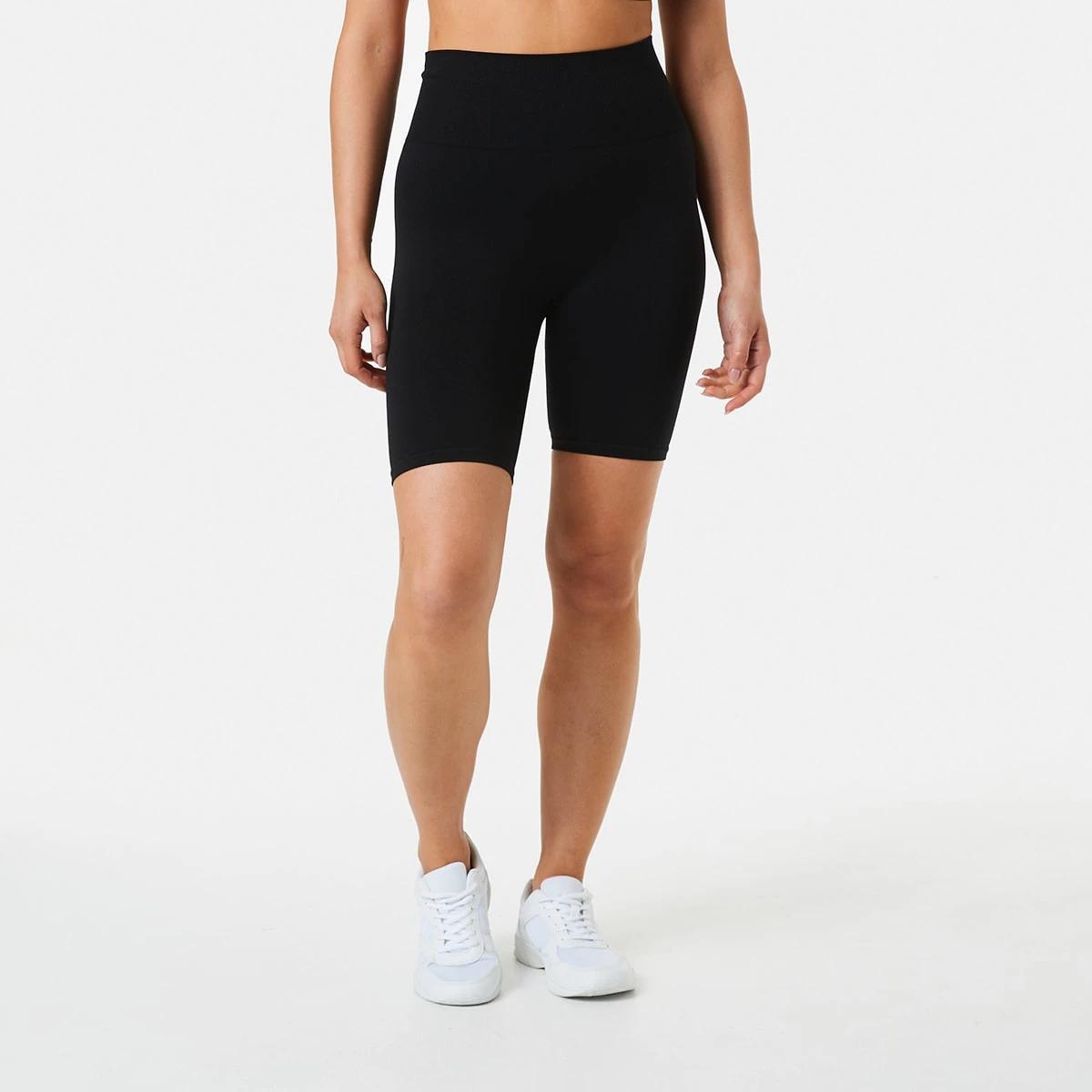 6 Active Womens Seamfree Bike Shorts BLACK, 6 of 6