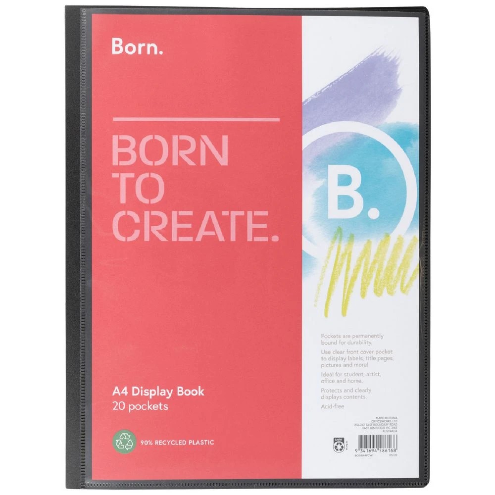 1 Born Fixed Display Book A4 20 Pocket, 1 of 2