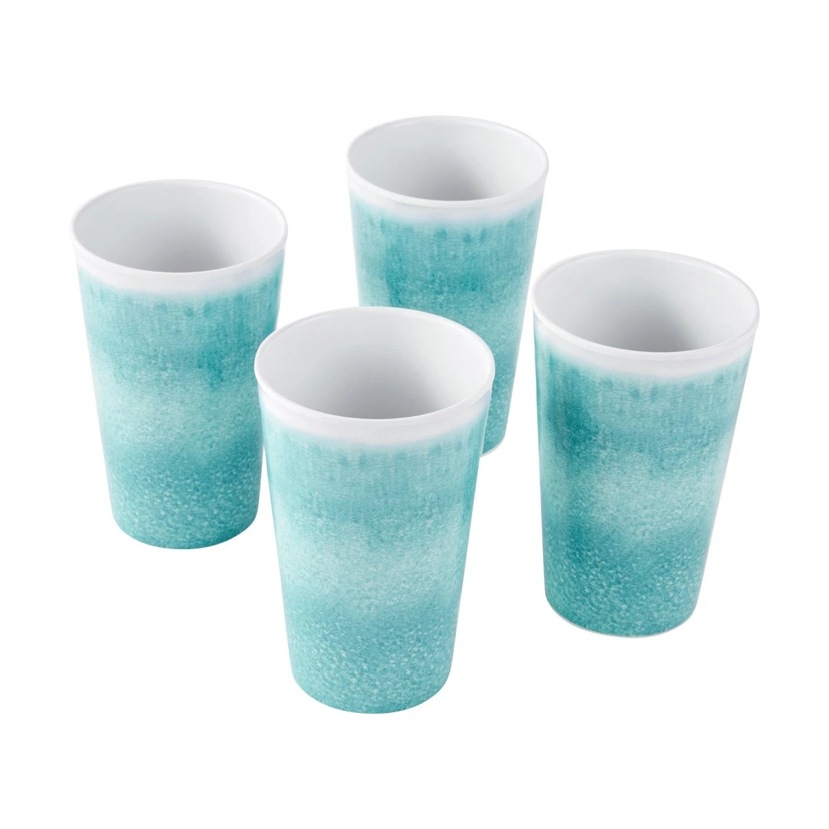 1 4 Mint Glazed Look Tumblers, 1 of 6