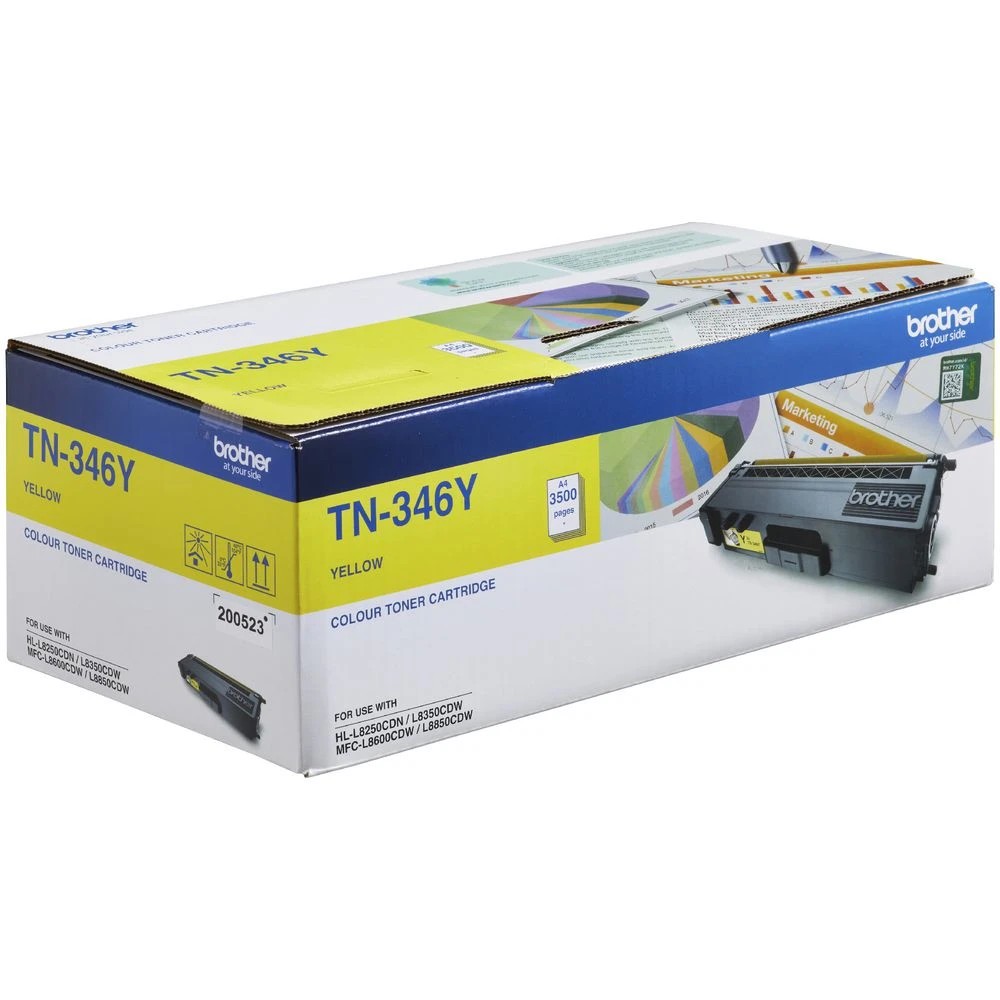 2 Brother TN 346 Toner Cartridge Yellow, 2 of 2